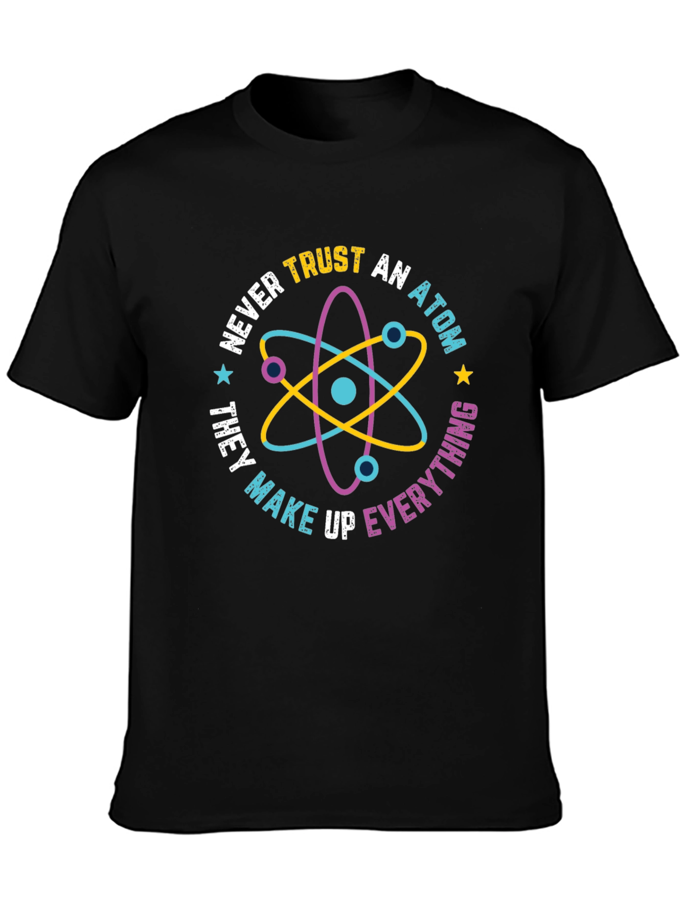 Trust No Atom Graphic Tee - Funny Science Shirt