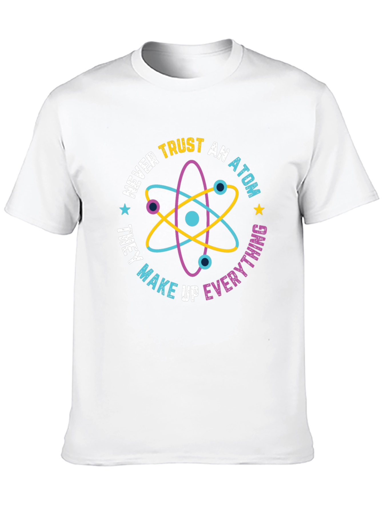 Trust No Atom Graphic Tee - Funny Science Shirt