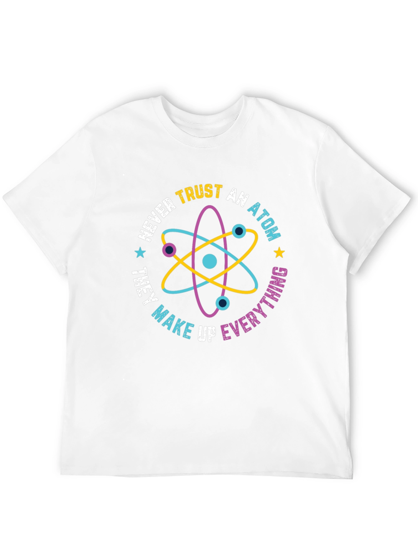 Trust No Atom Graphic Tee - Funny Science Shirt