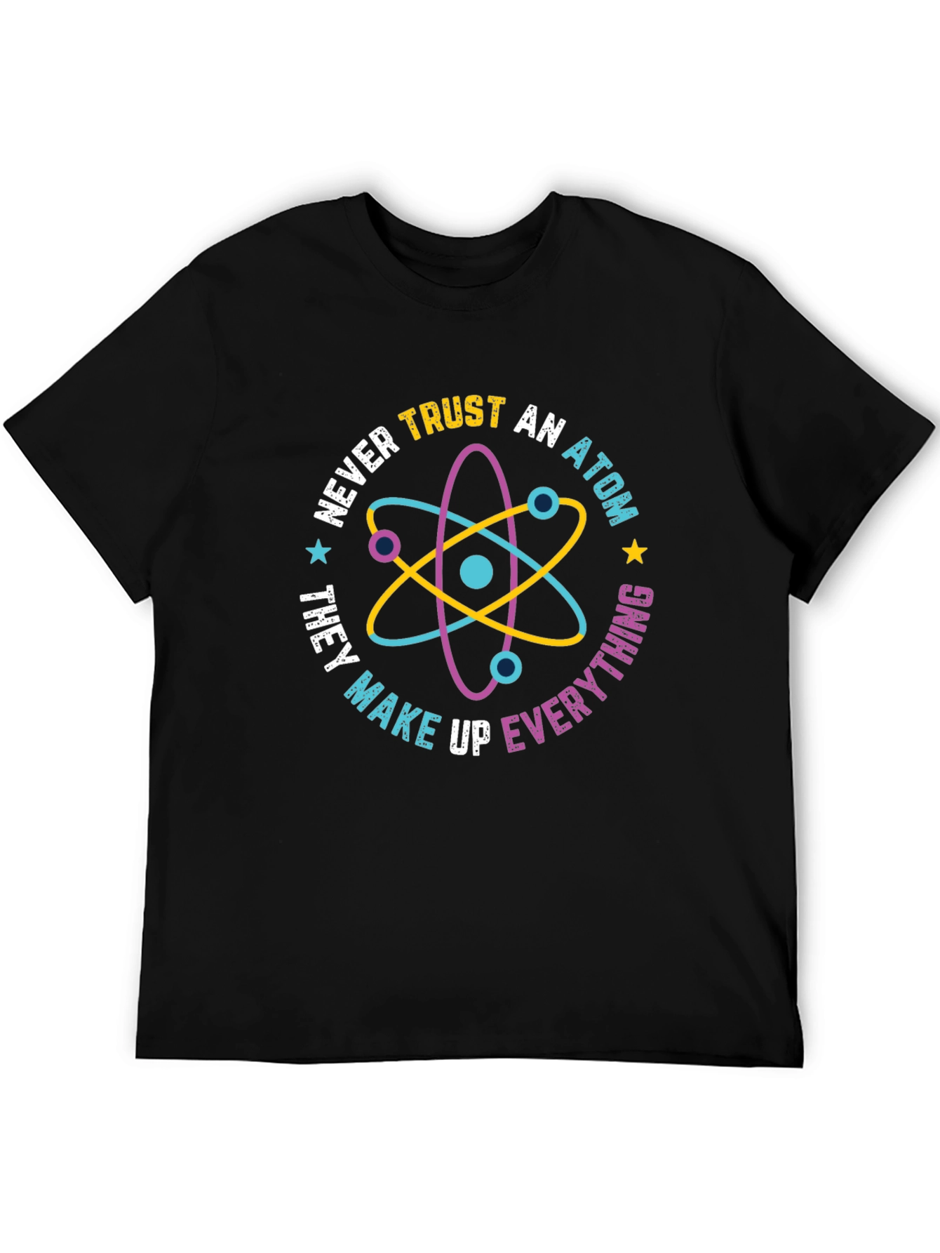 Trust No Atom Graphic Tee - Funny Science Shirt