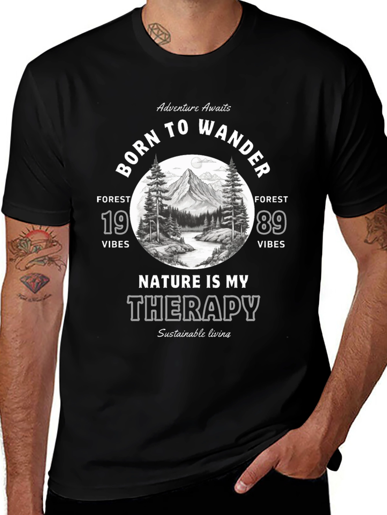 Born to Wander Graphic T-Shirt - Nature Therapy