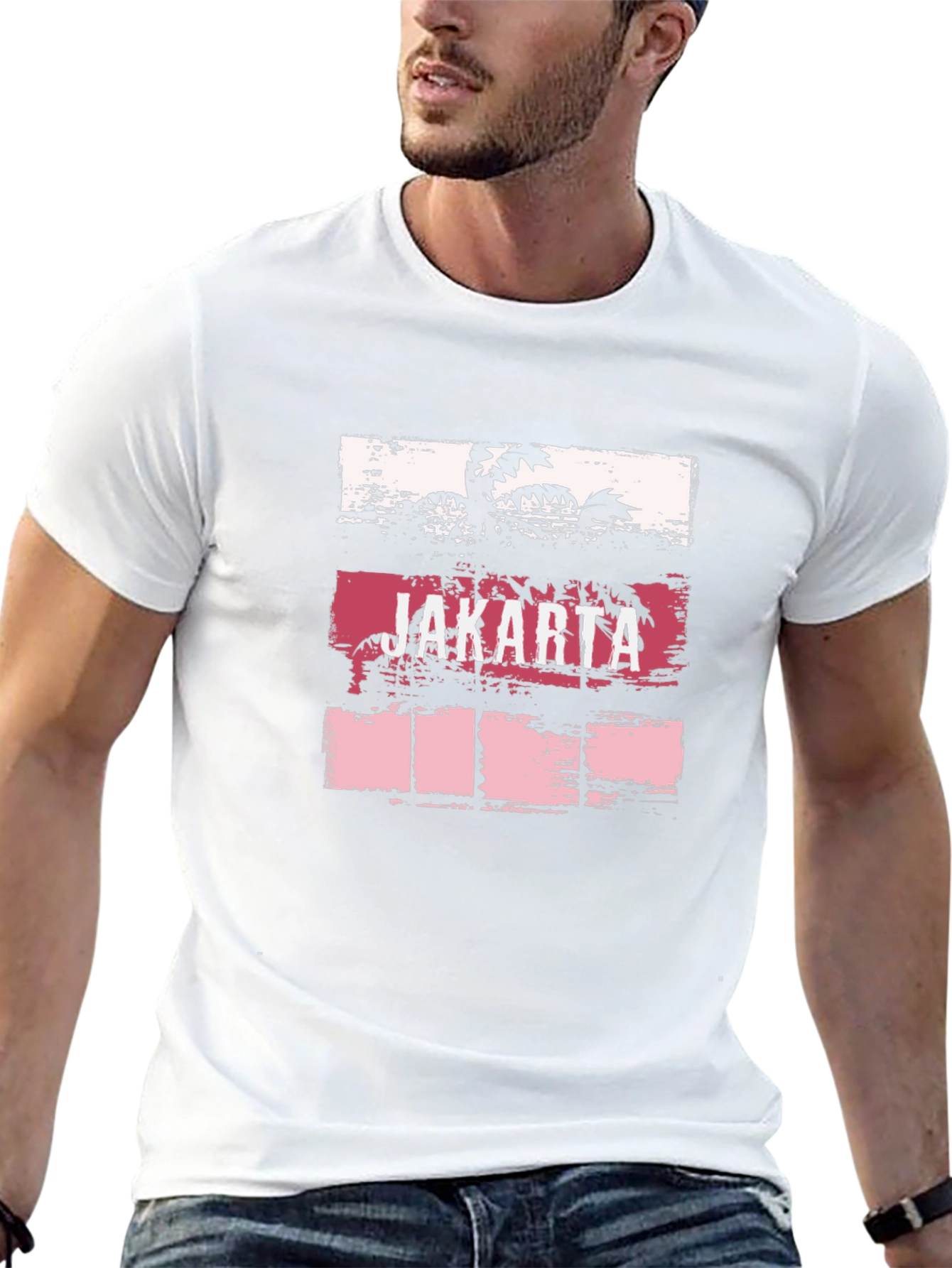 Jakarta Palm T-Shirt - Graphic Tee for Men