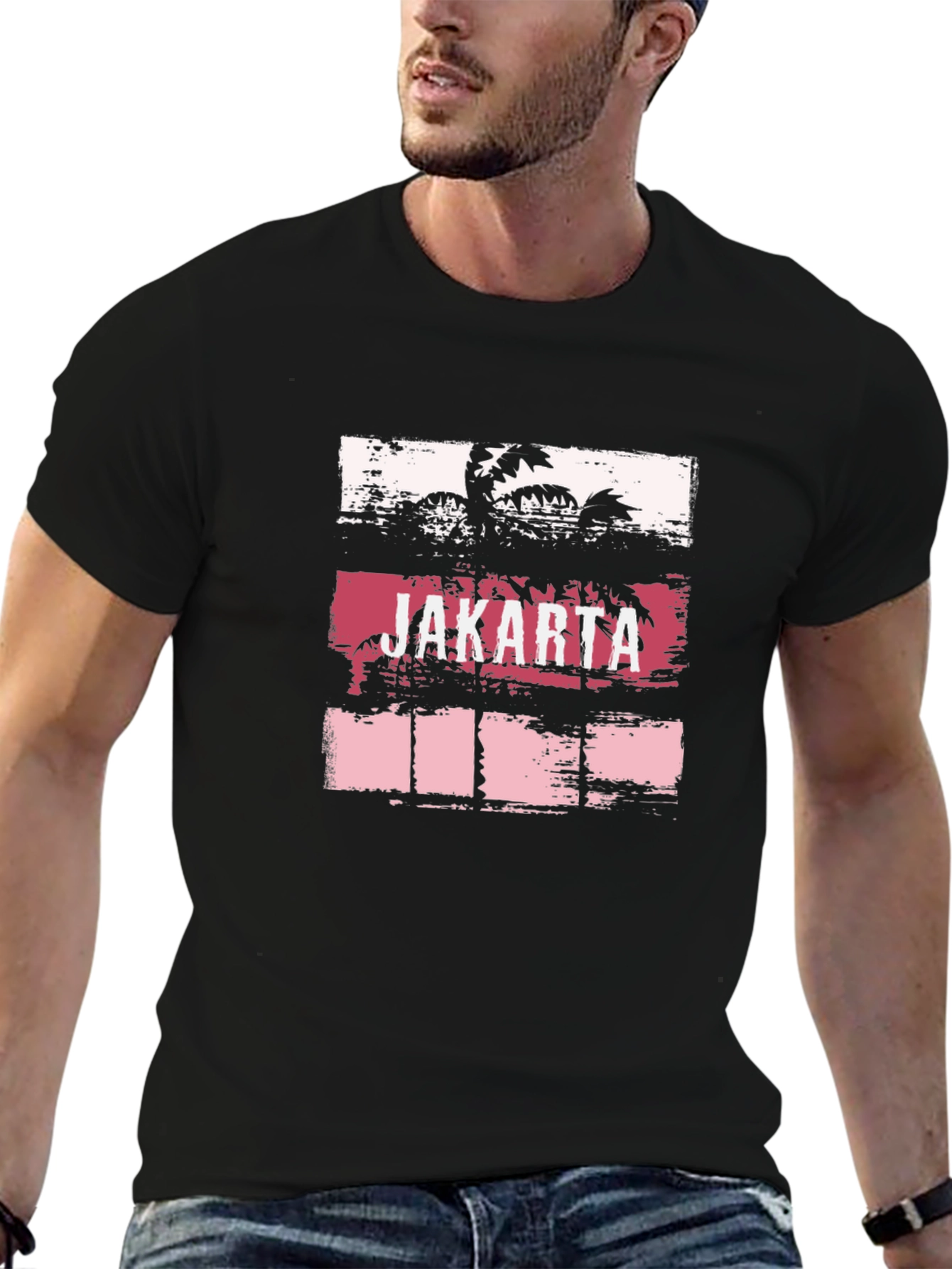 Jakarta Palm T-Shirt - Graphic Tee for Men