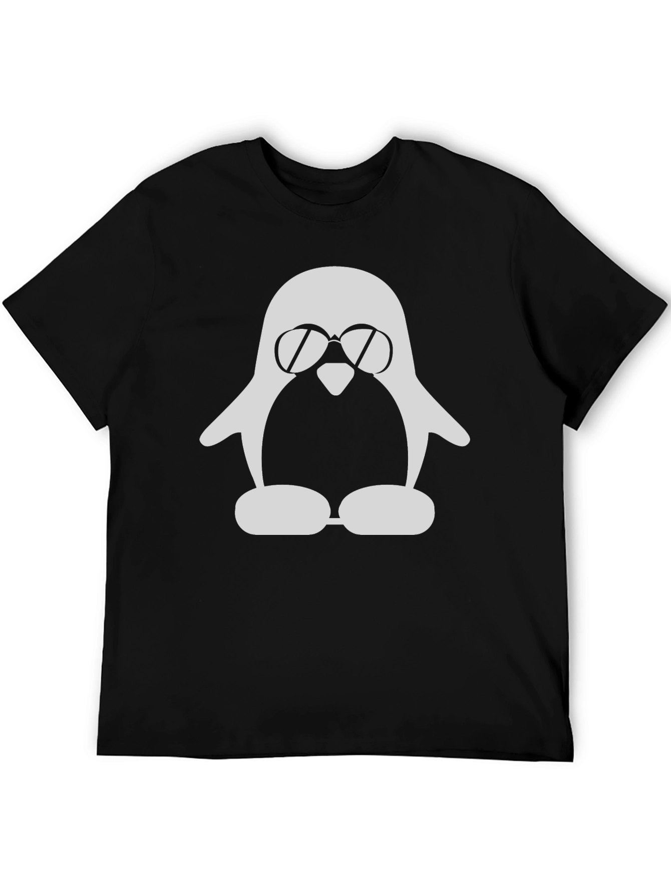 Cool Penguin Graphic T-Shirt - Black