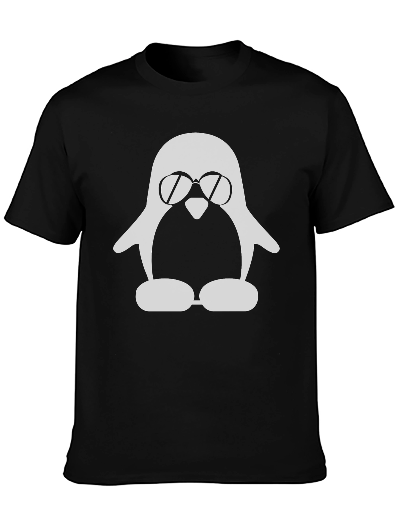 Cool Penguin Graphic T-Shirt - Black