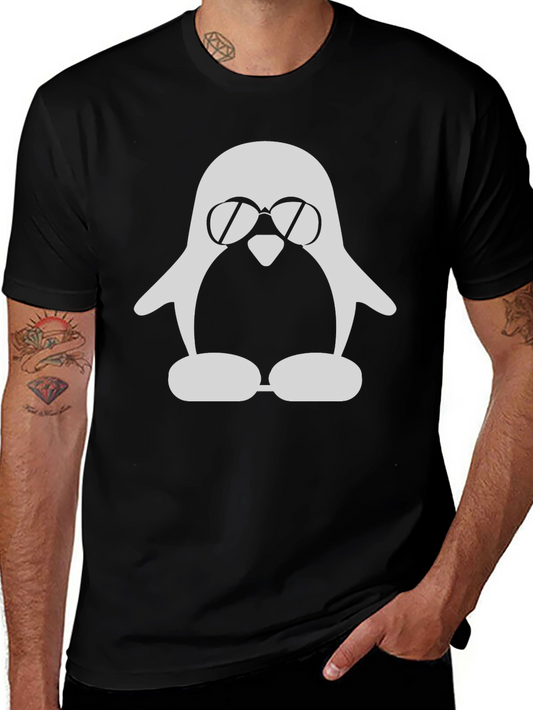 Cool Penguin Graphic T-Shirt - Black