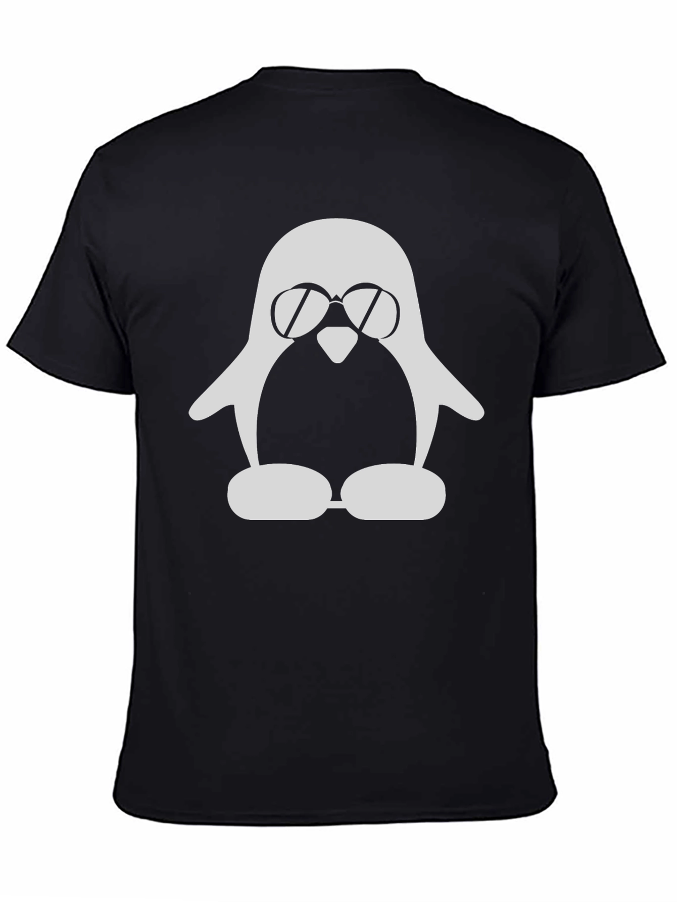 Cool Penguin Graphic T-Shirt - Black