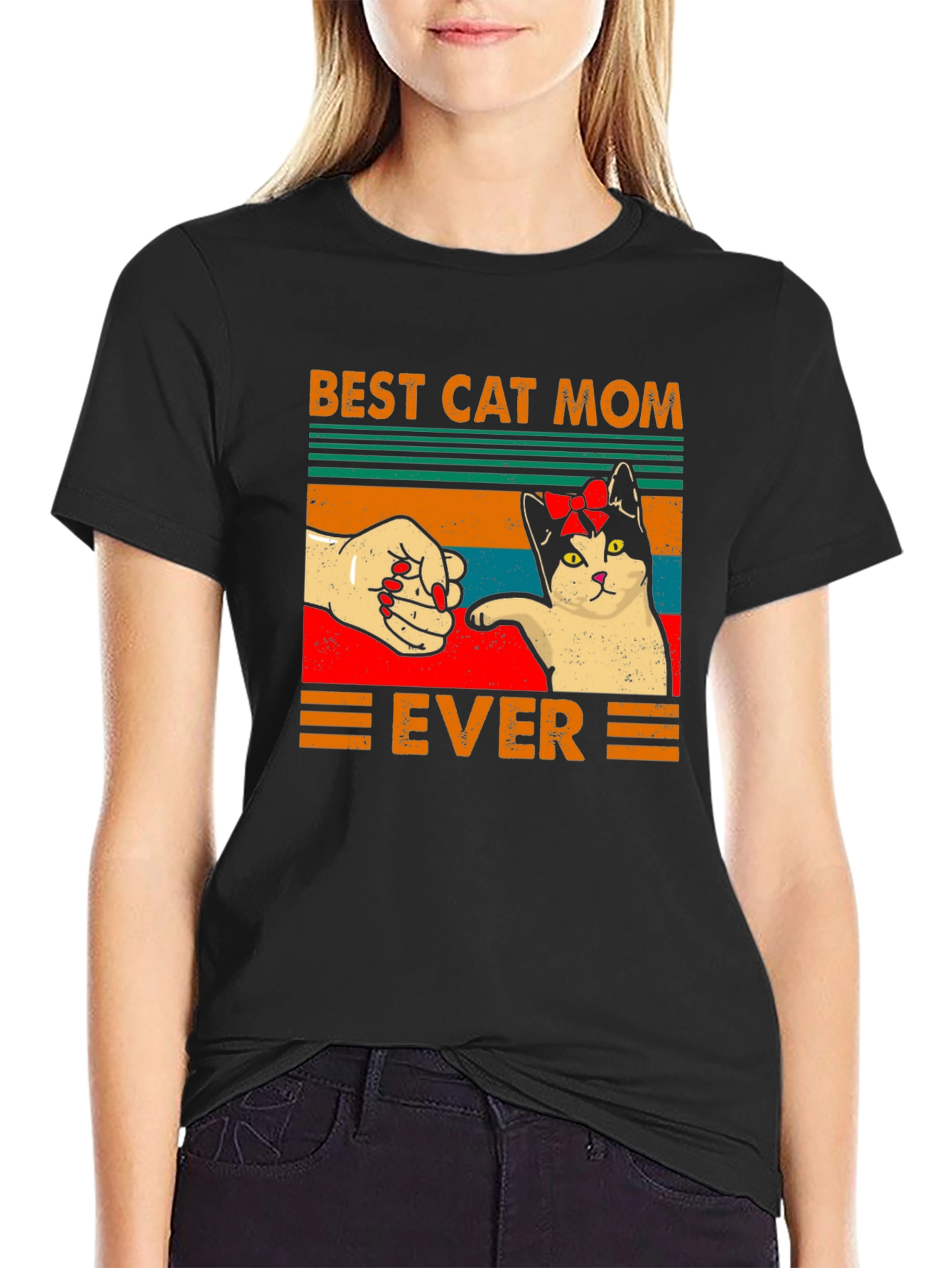 Best Cat Mom Ever Graphic T-Shirt