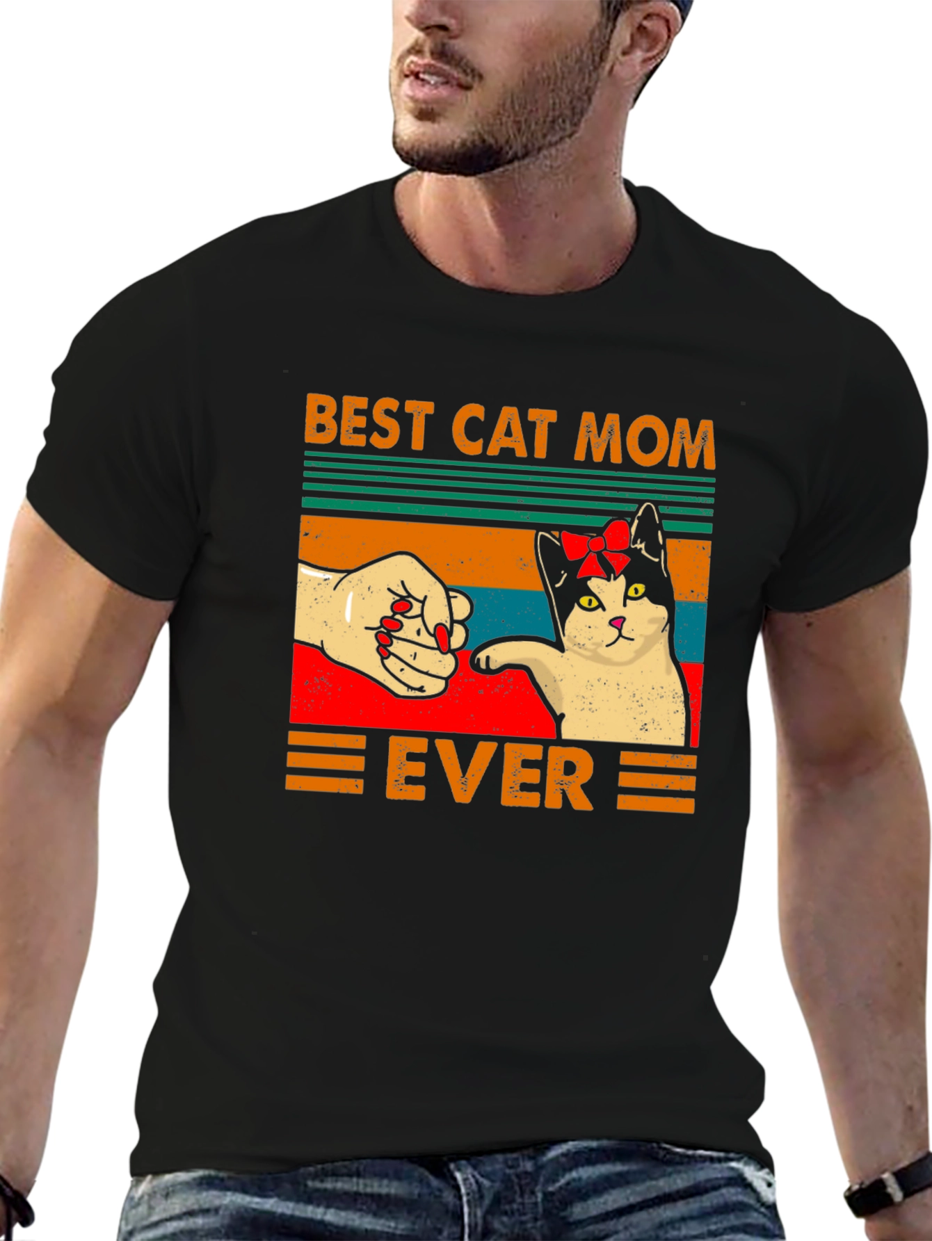 Best Cat Mom Ever Graphic T-Shirt