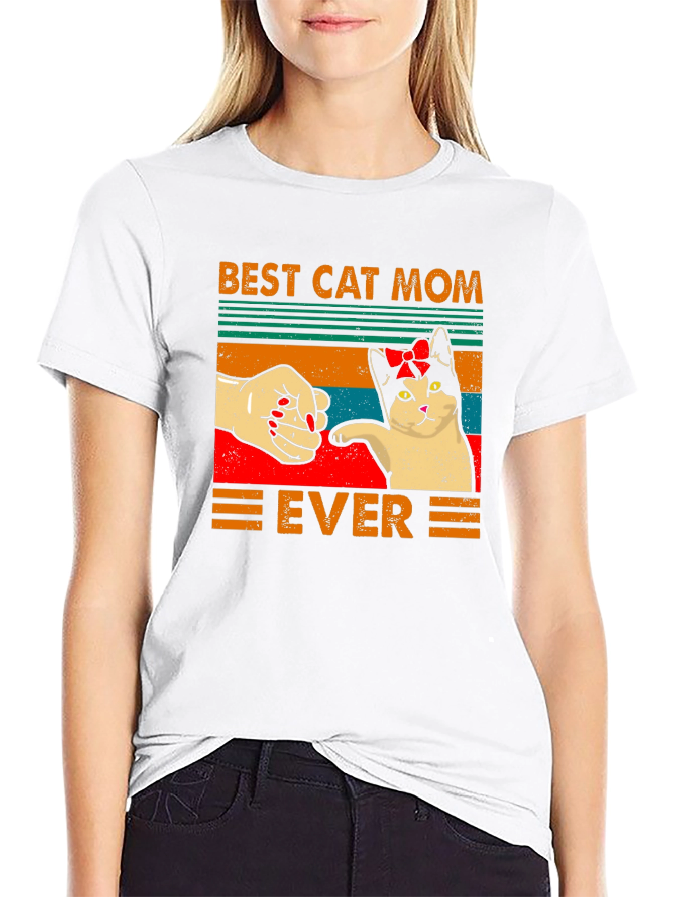 Best Cat Mom Ever Graphic T-Shirt