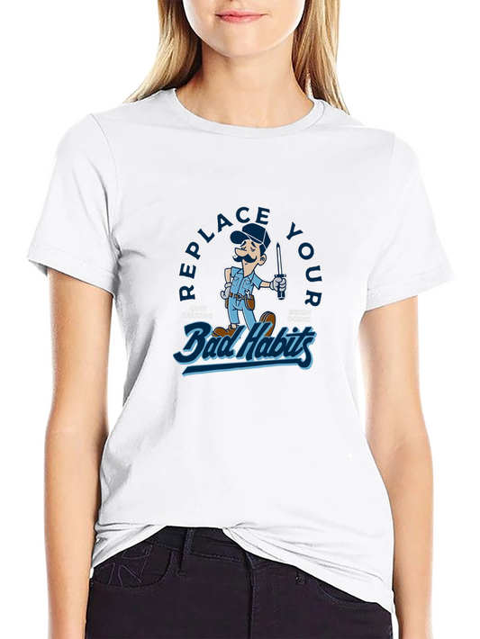 Replace Your Bad Habits Graphic T-Shirt