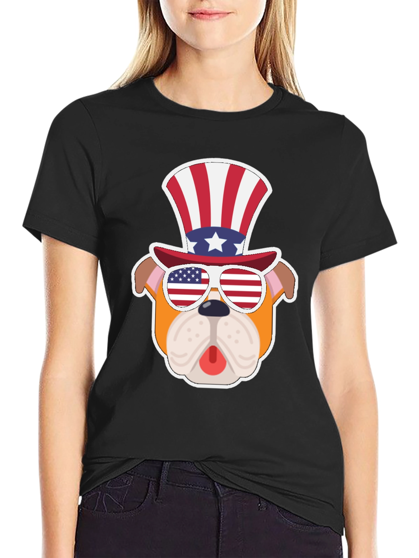 Patriotic Bulldog T-Shirt