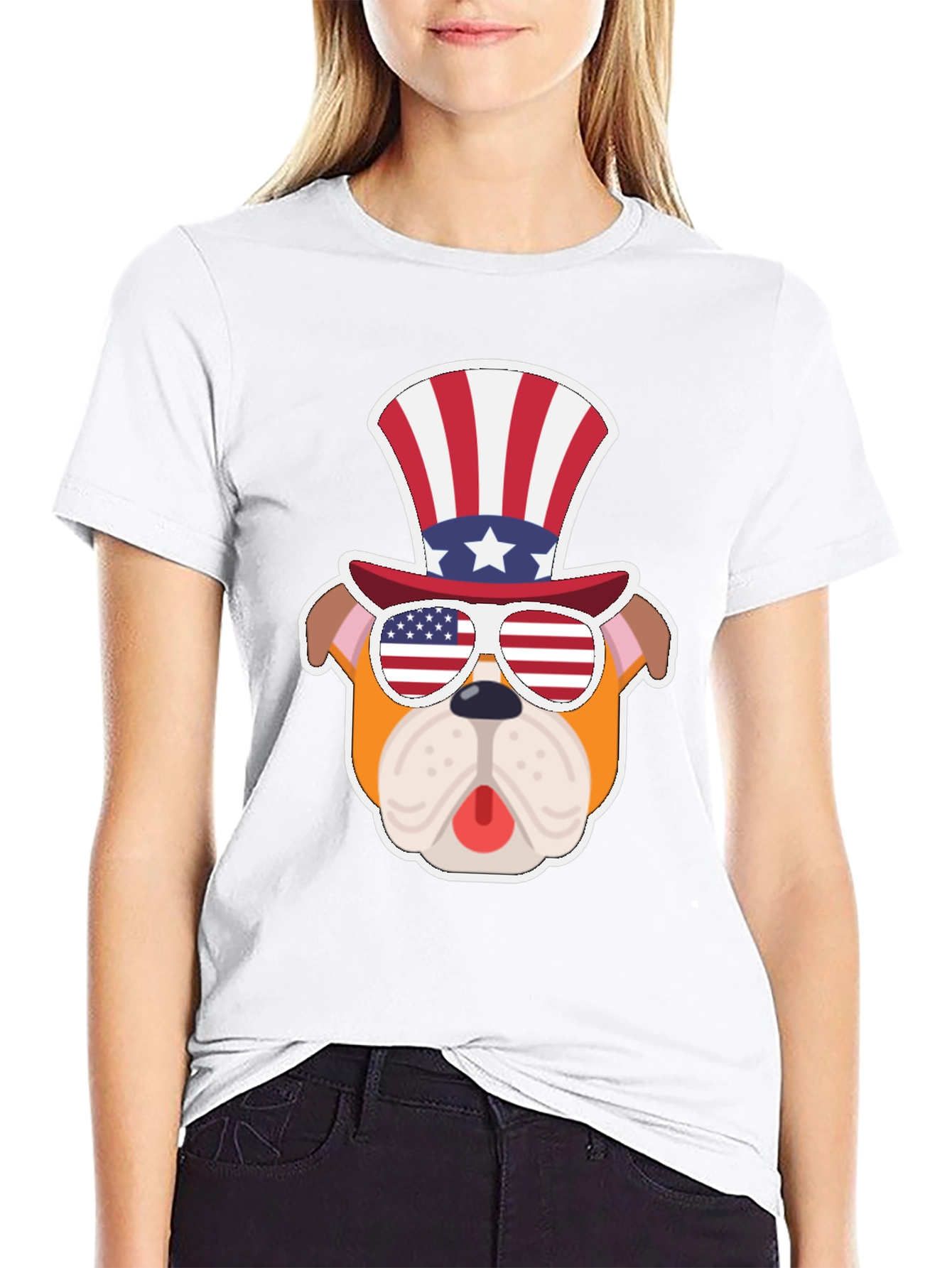 Patriotic Bulldog T-Shirt