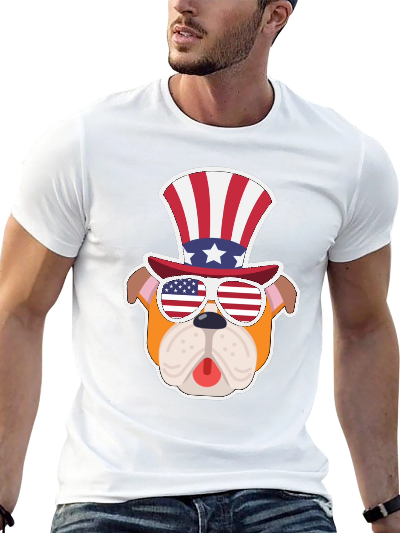 Patriotic Bulldog T-Shirt
