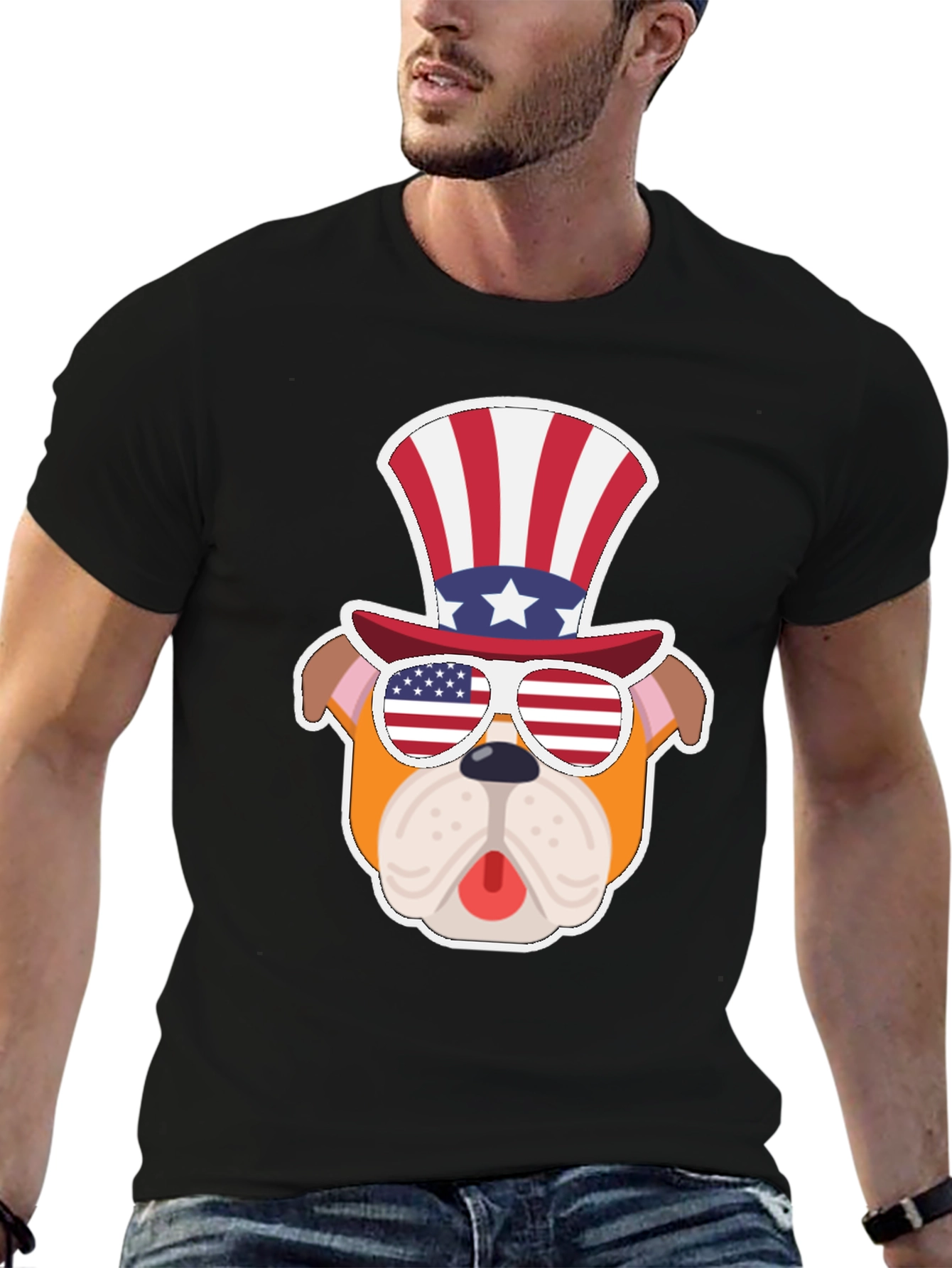 Patriotic Bulldog T-Shirt