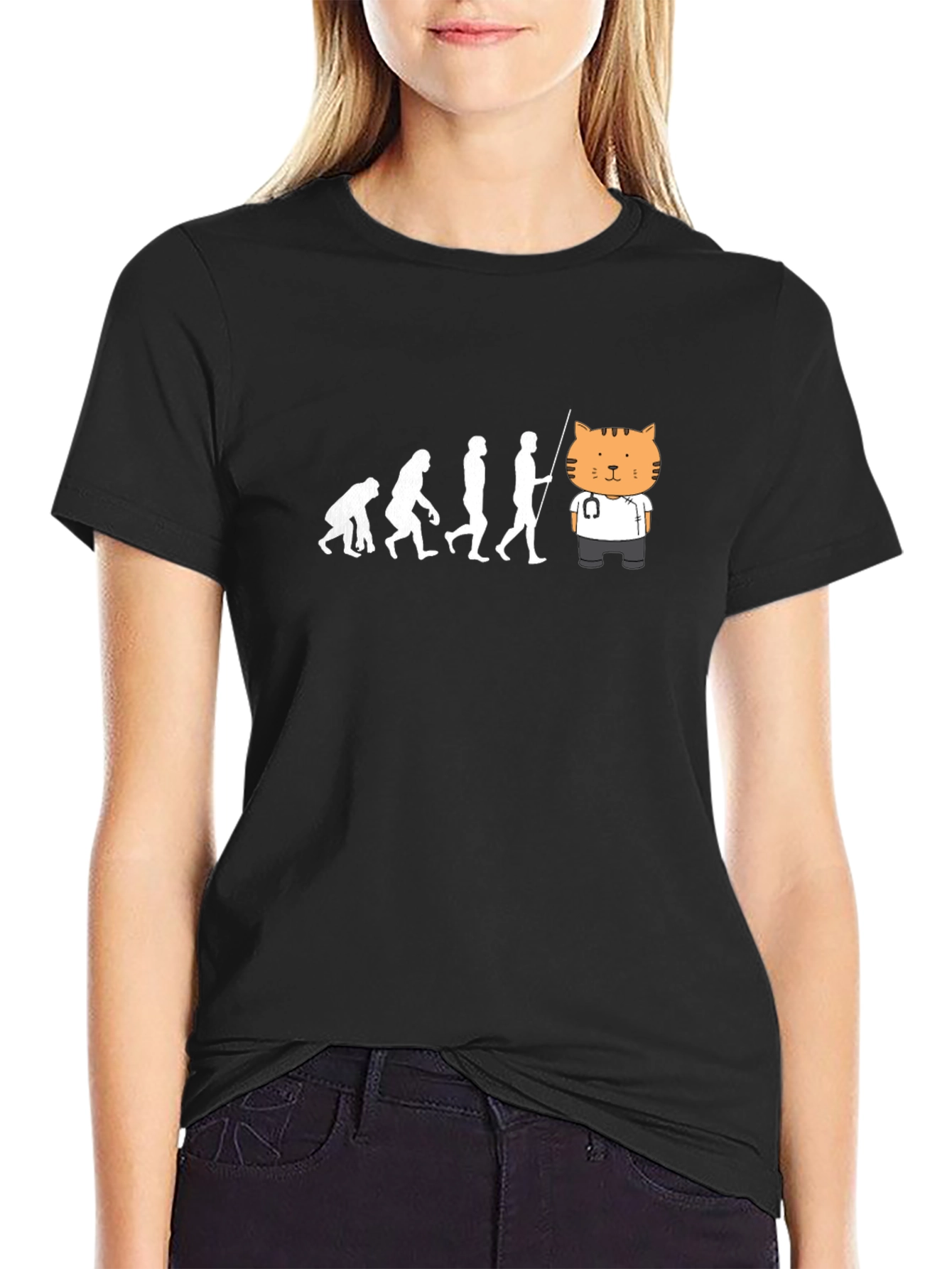 Evolution to Cat Doctor T-Shirt