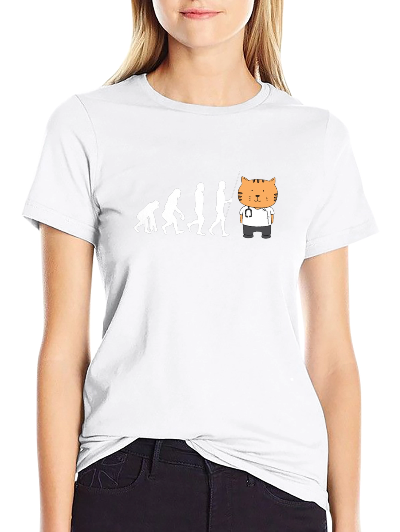 Evolution to Cat Doctor T-Shirt