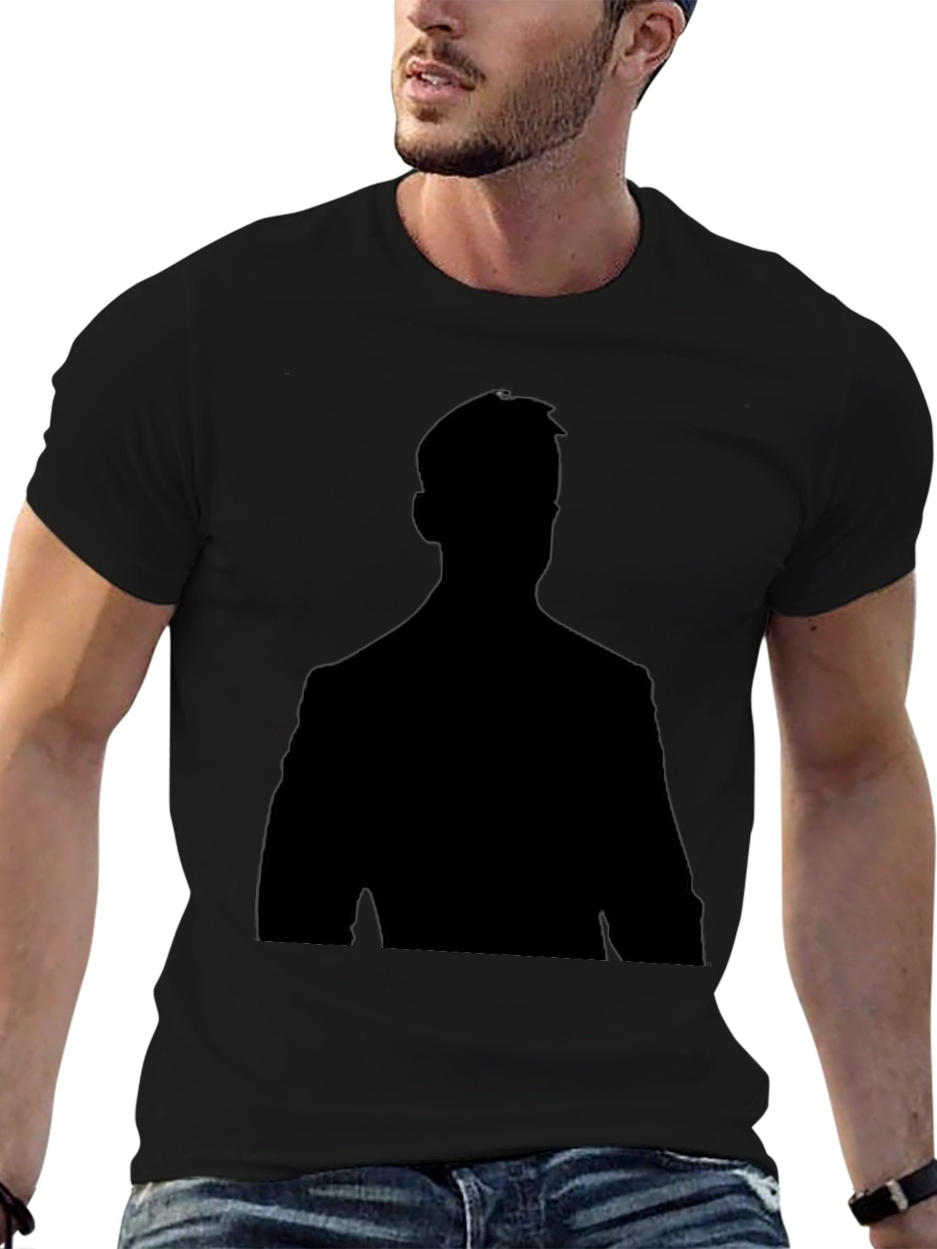 Mens Silhouette T-Shirt - Classic Black Tee
