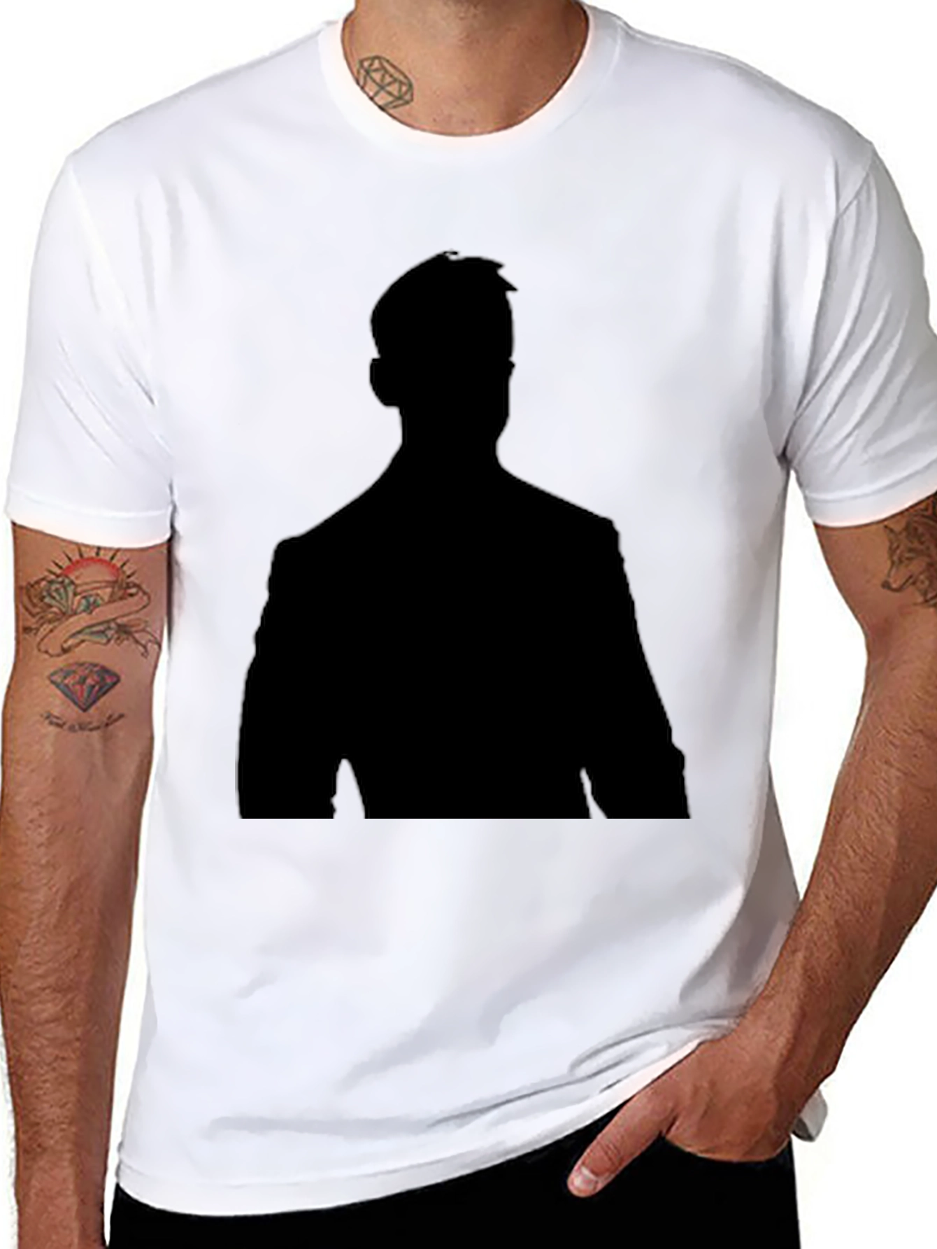 Mens Silhouette T-Shirt - Classic Black Tee