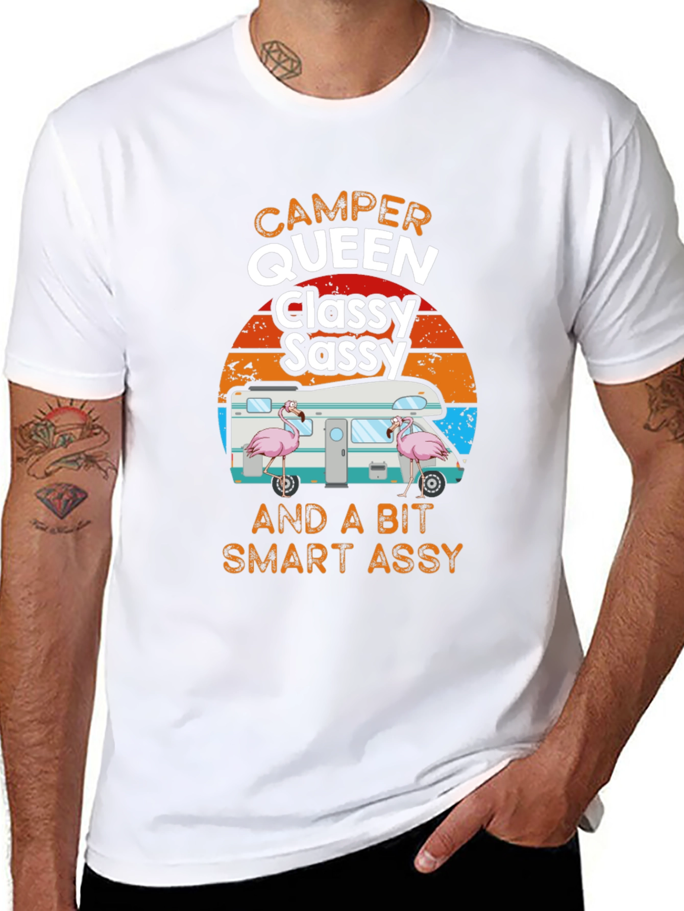 Camper Queen Classy Sassy Funny Graphic Tee