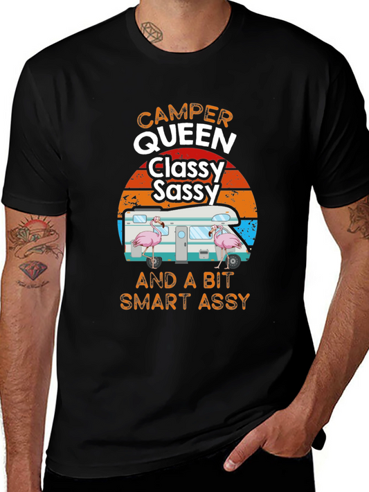 Camper Queen Classy Sassy Funny Graphic Tee