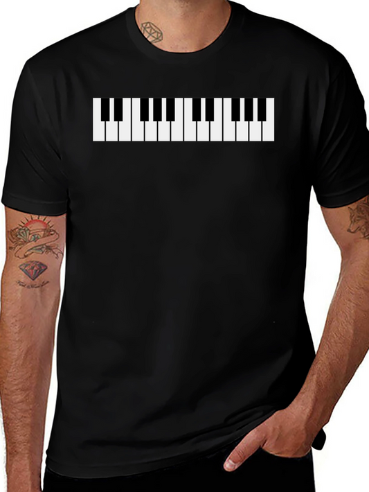 Piano Keys Graphic Tee - Black T-Shirt