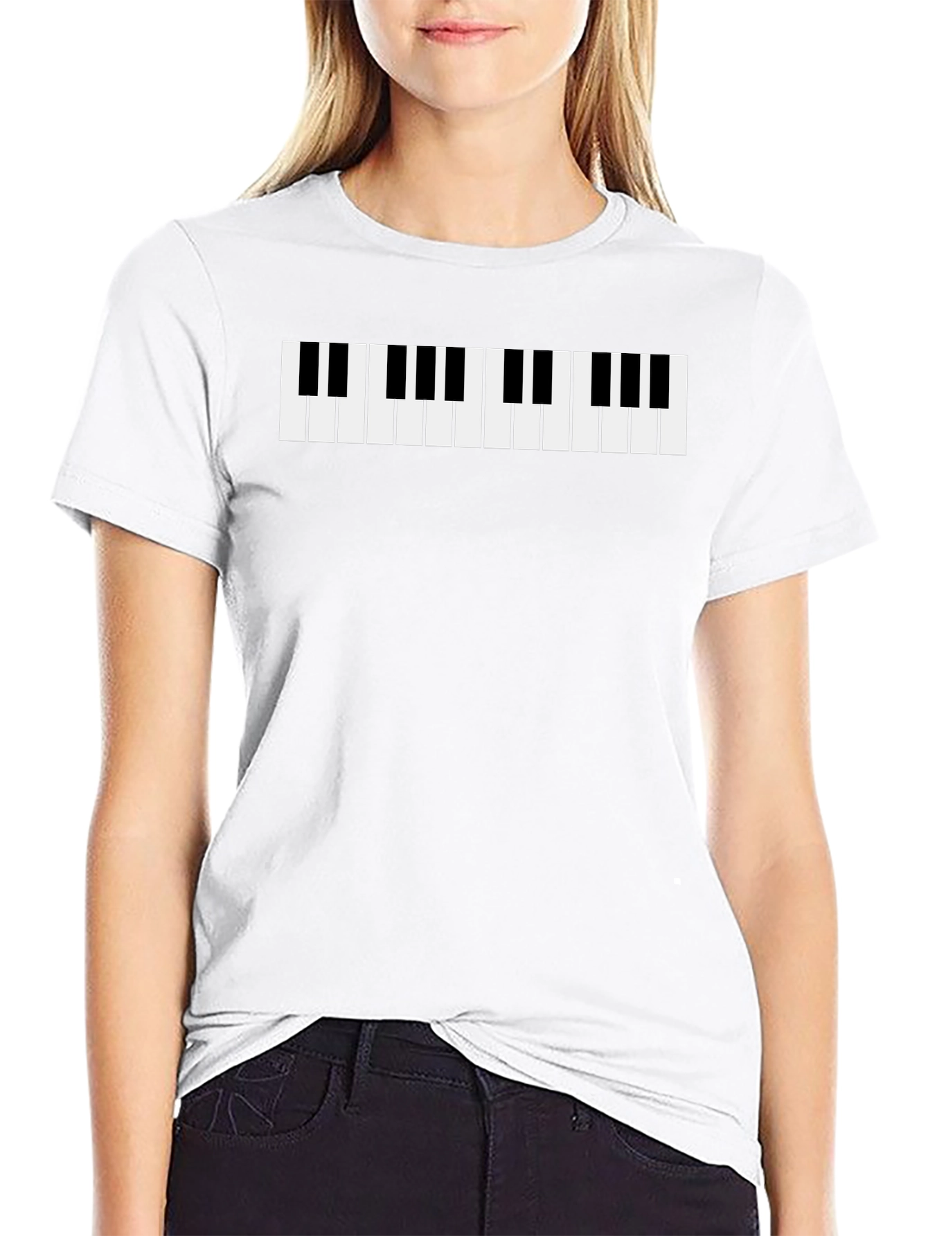 Piano Keys Graphic Tee - Black T-Shirt