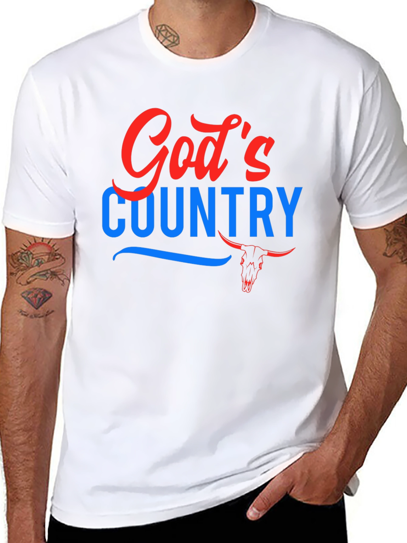 Gods Country Graphic Tee - Patriotic Style