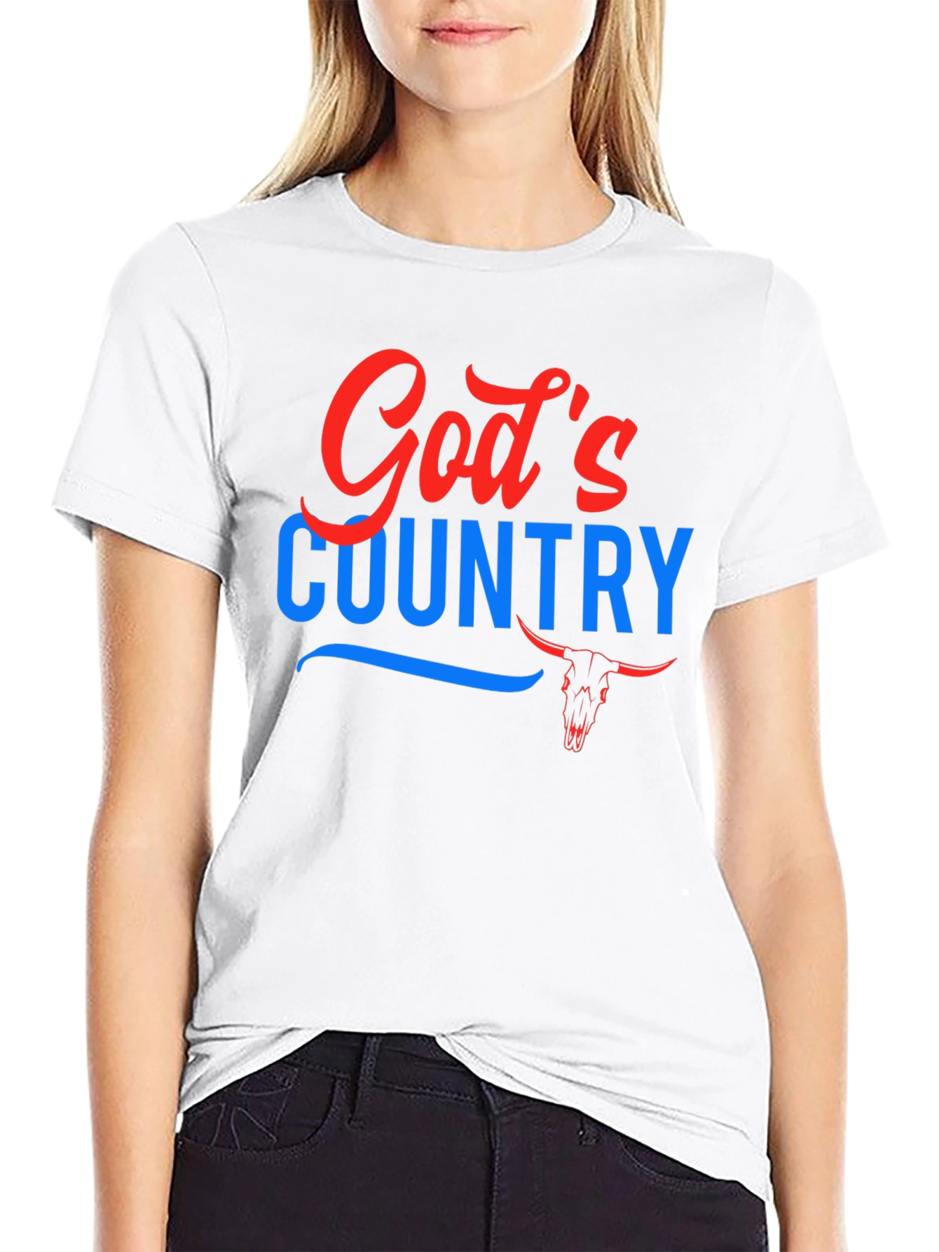 Gods Country Graphic Tee - Patriotic Style