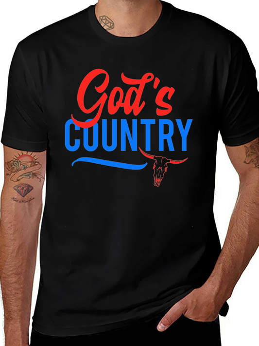 Gods Country Graphic Tee - Patriotic Style