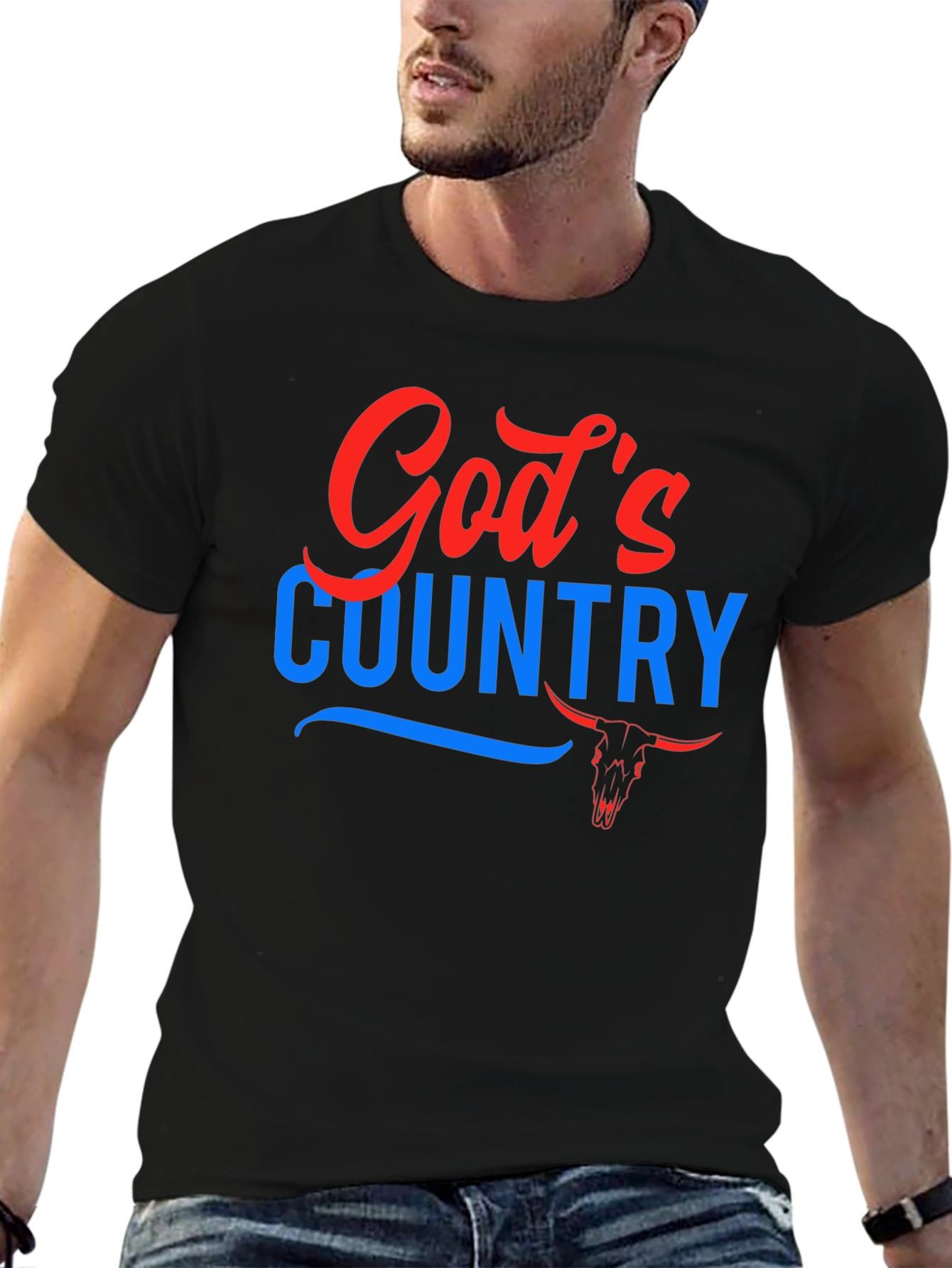 Gods Country Graphic Tee - Patriotic Style