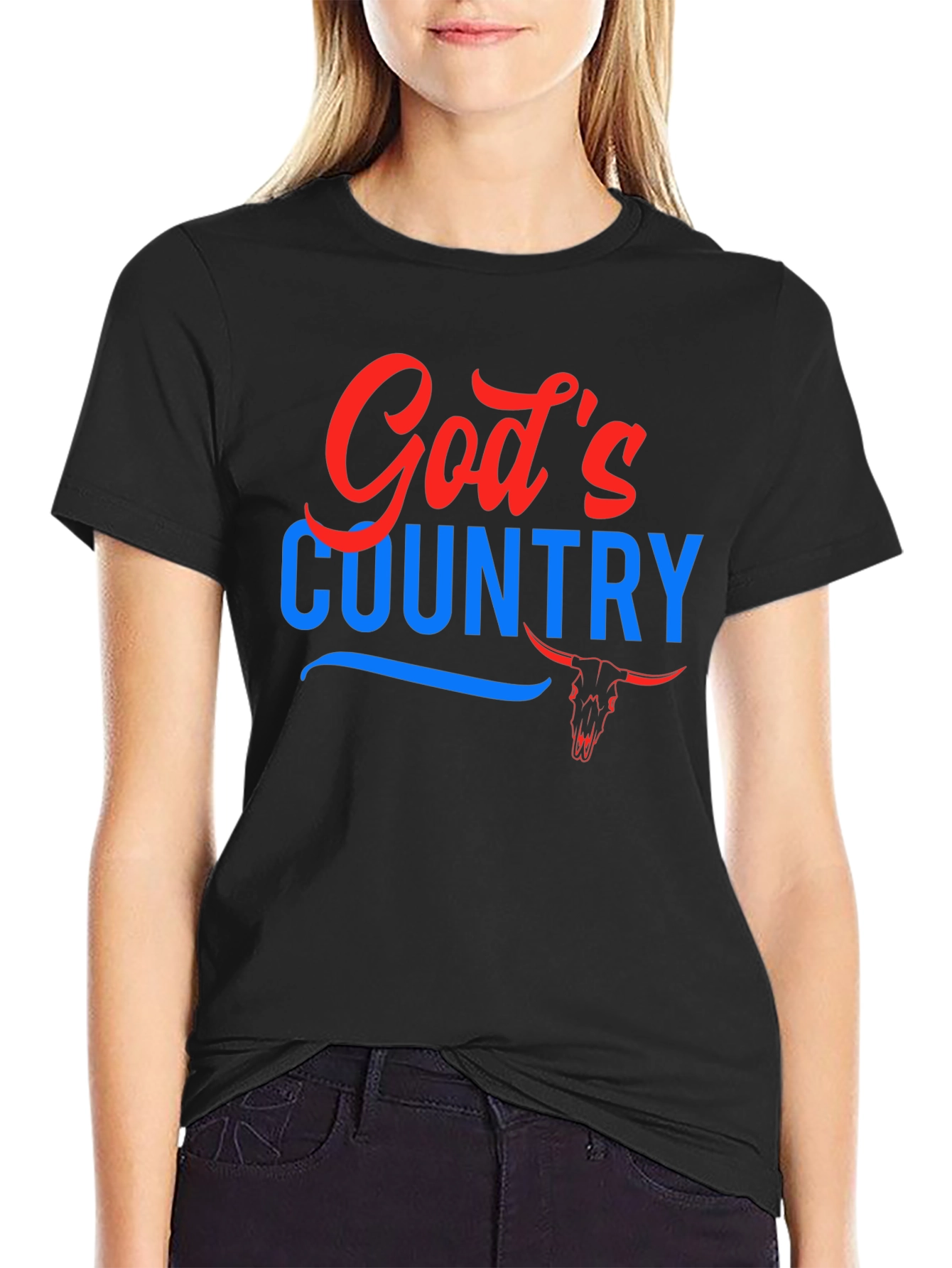 Gods Country Graphic Tee - Patriotic Style