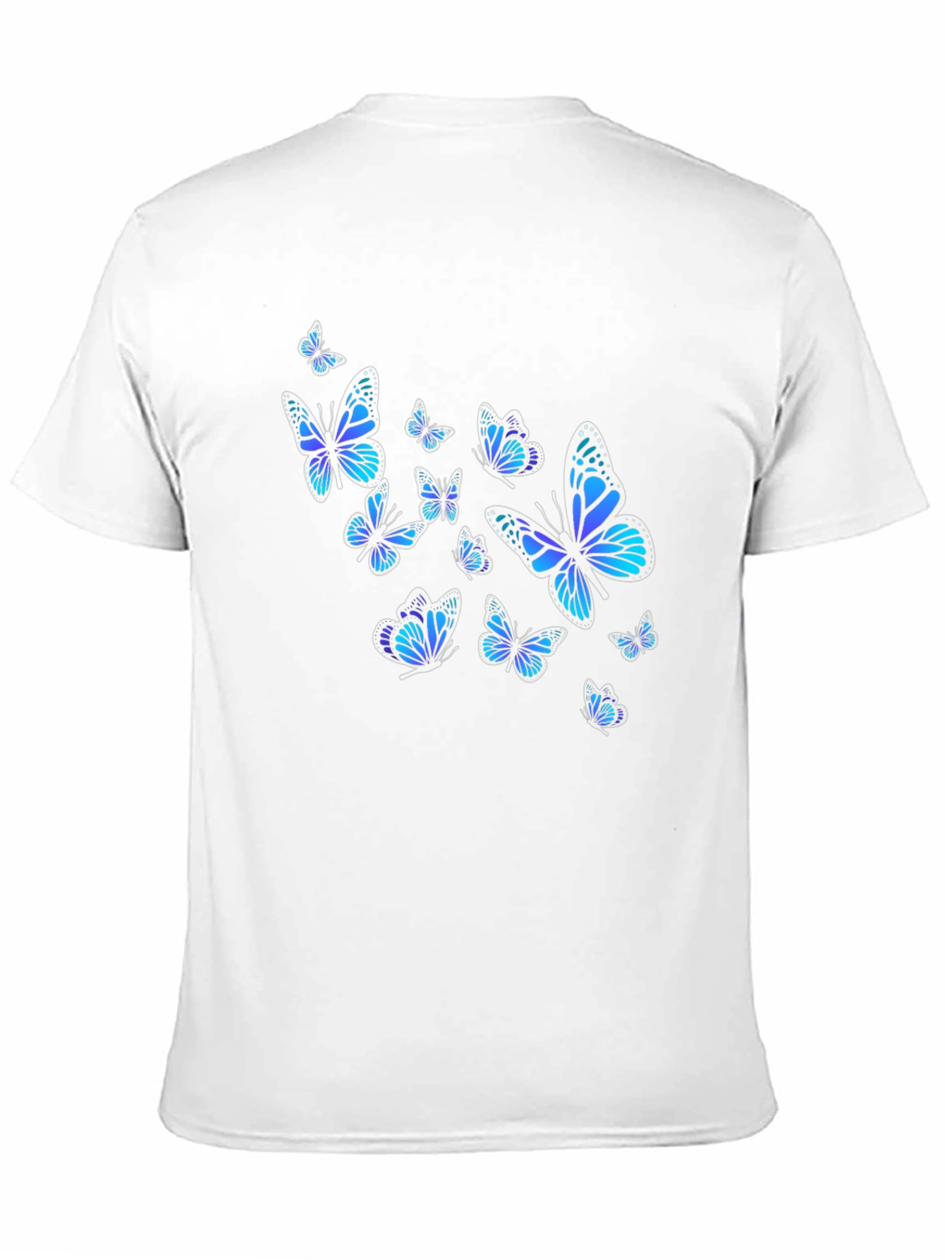 Butterfly Print Black T-Shirt