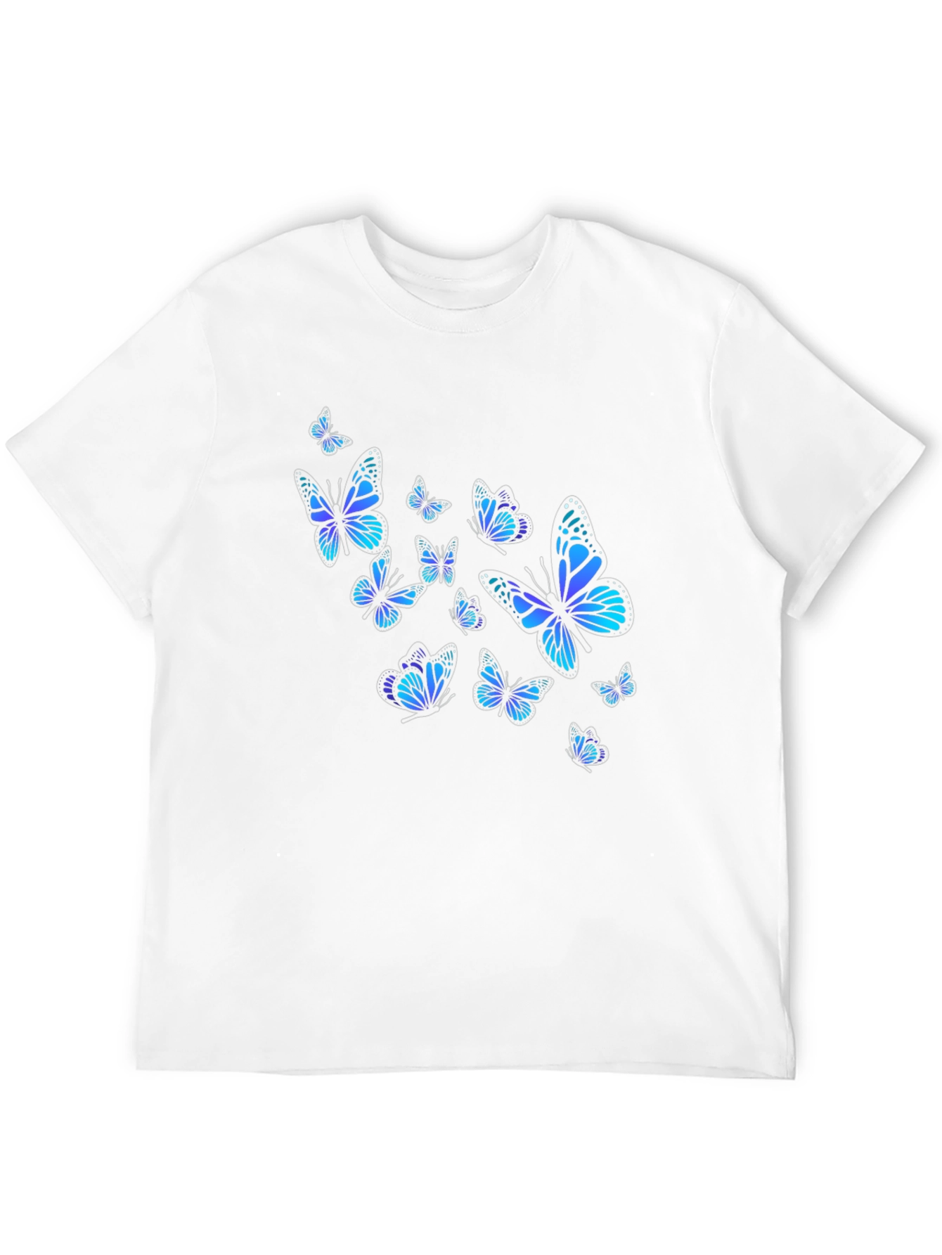 Butterfly Print Black T-Shirt