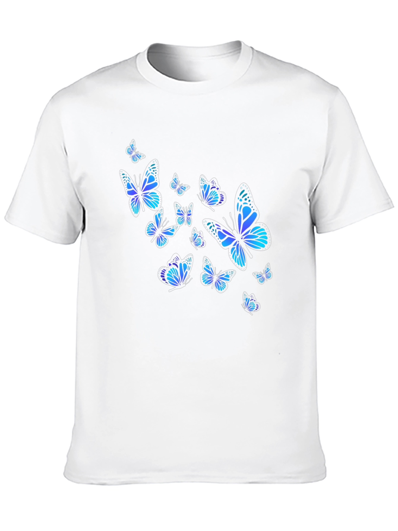 Butterfly Print Black T-Shirt
