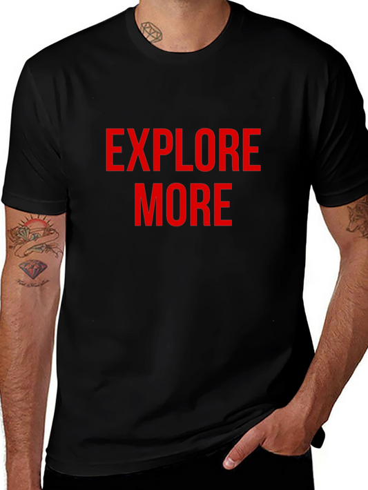 Explore More Graphic Tee - Mens Black T-Shirt
