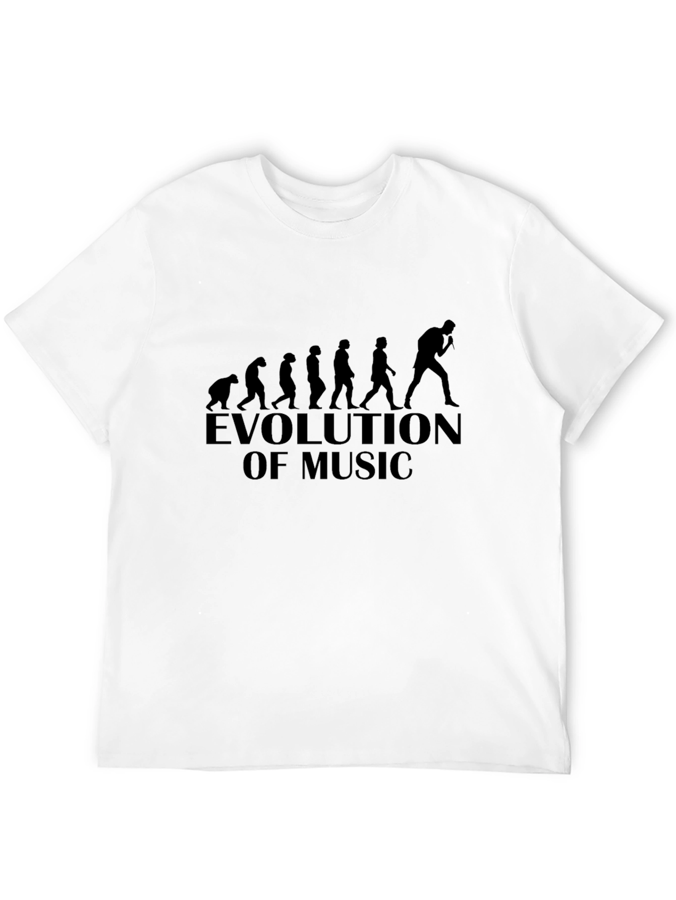 Evolution of Music Graphic T-Shirt - Black