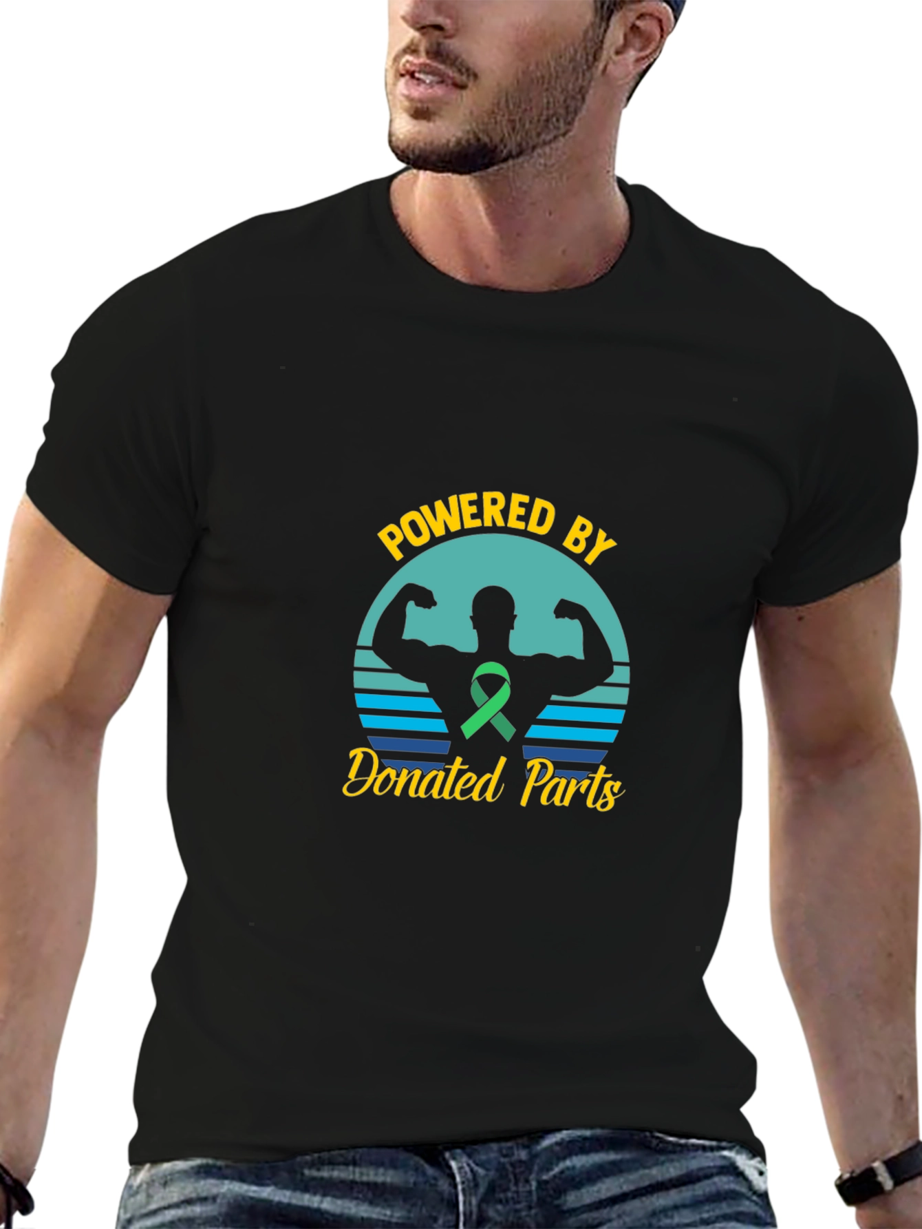 Powered By Donated Parts Black T-Shirt