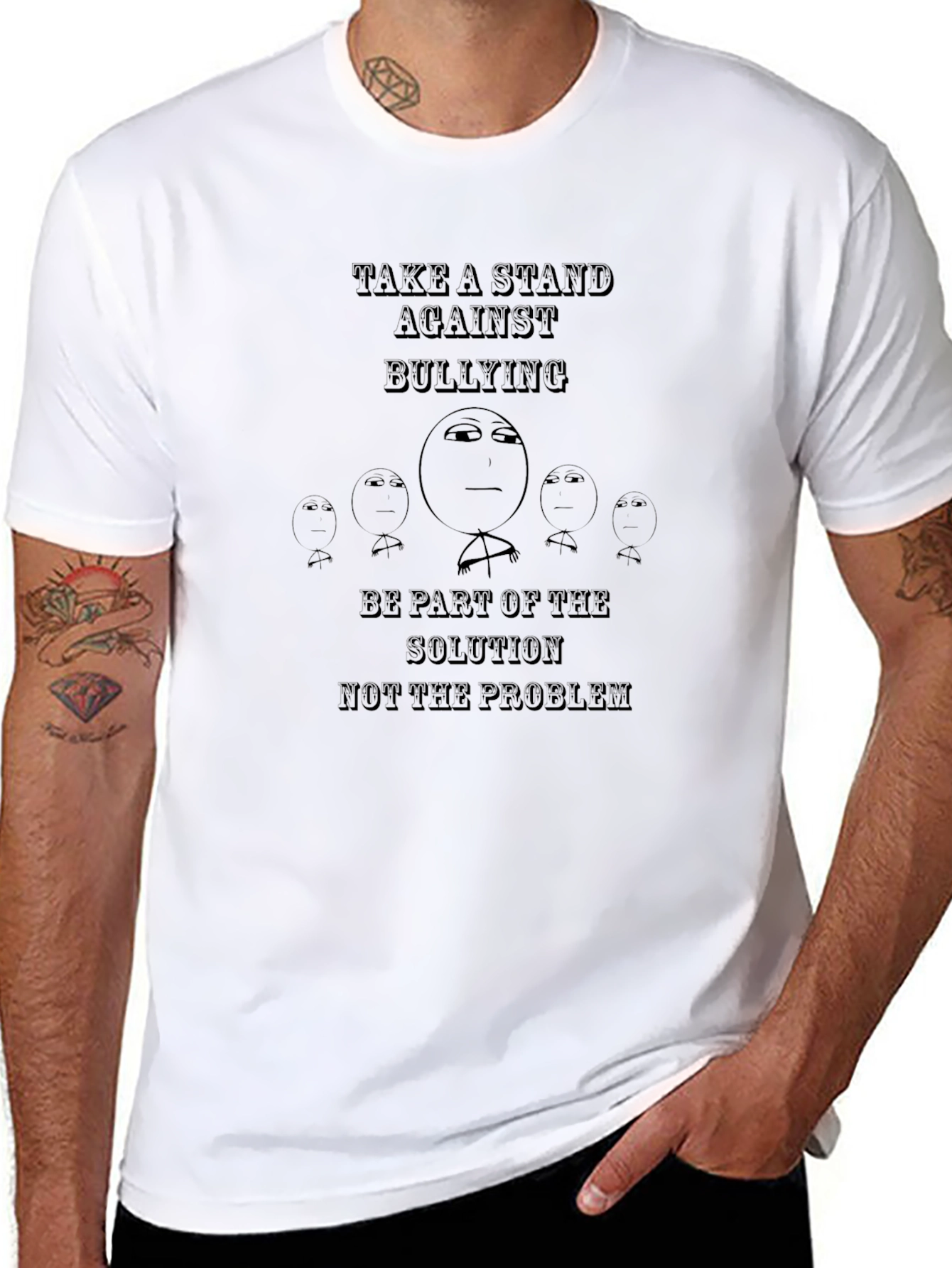 Take a Stand Against Bullying Black Graphic Tee
