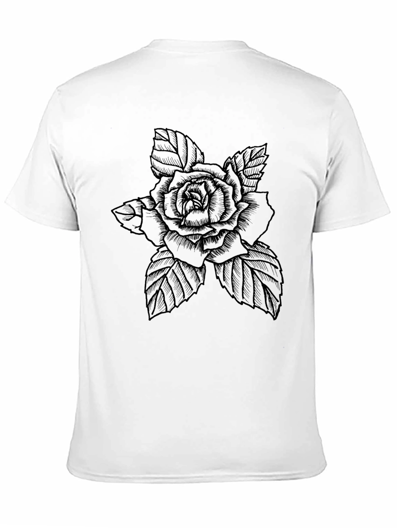 Black Rose Graphic T-Shirt - Stylish Floral Tee