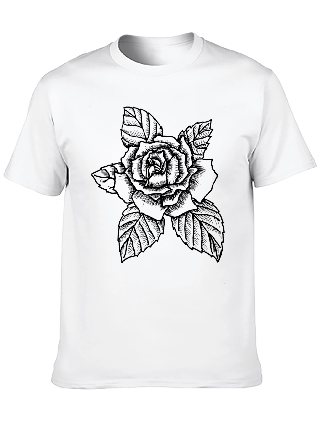 Black Rose Graphic T-Shirt - Stylish Floral Tee