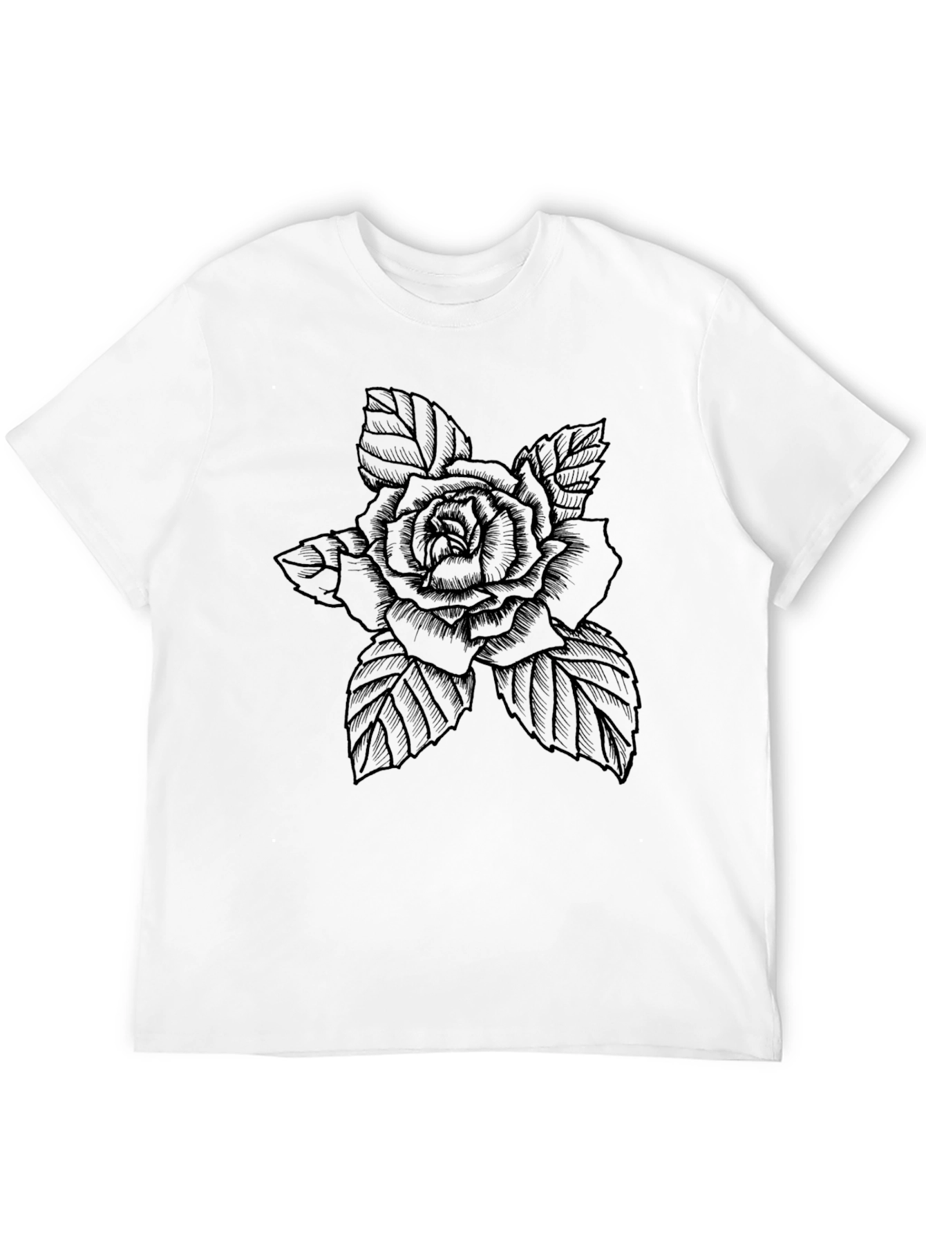 Black Rose Graphic T-Shirt - Stylish Floral Tee
