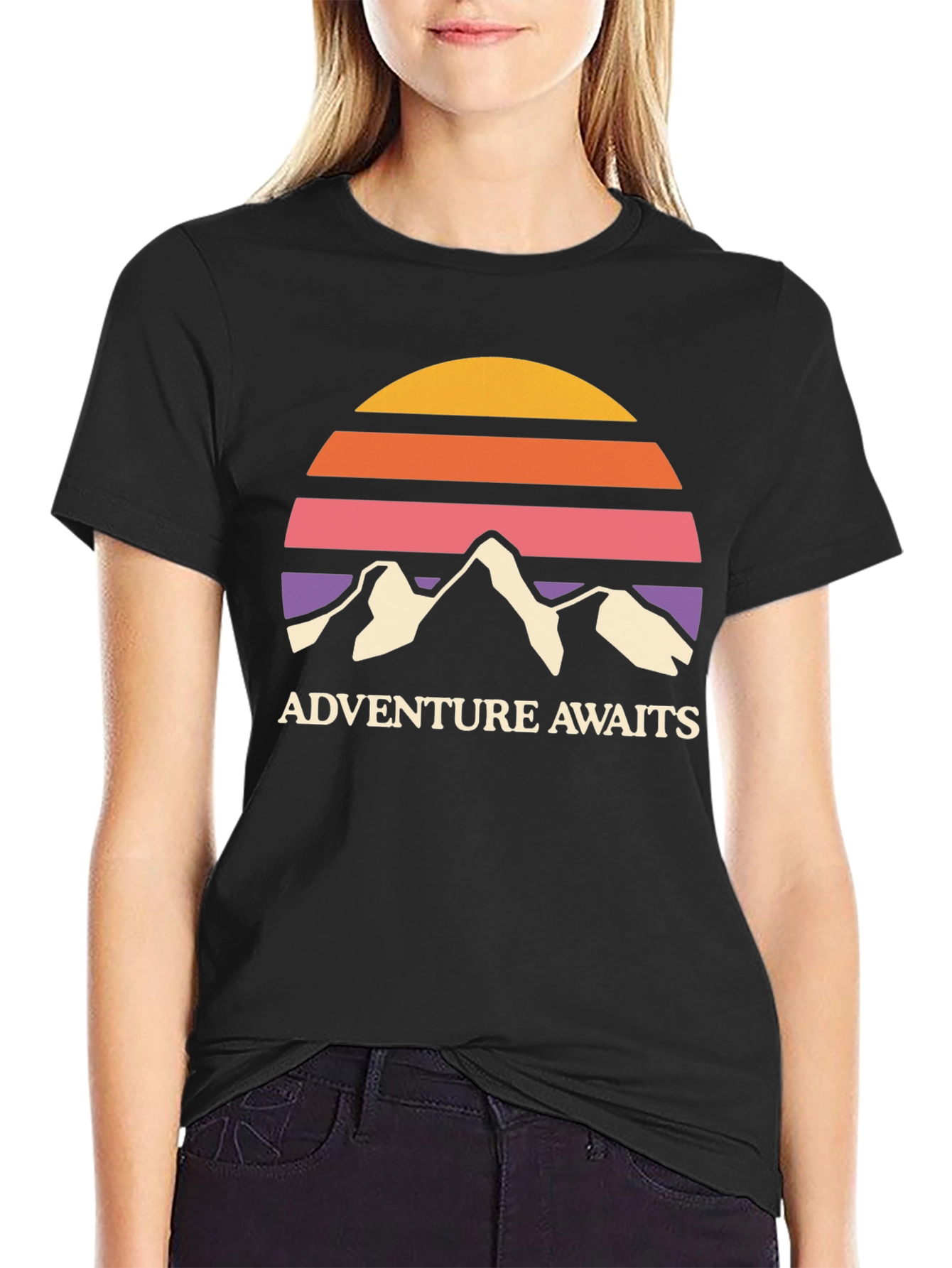 Adventure Awaits Retro Mountain T-Shirt