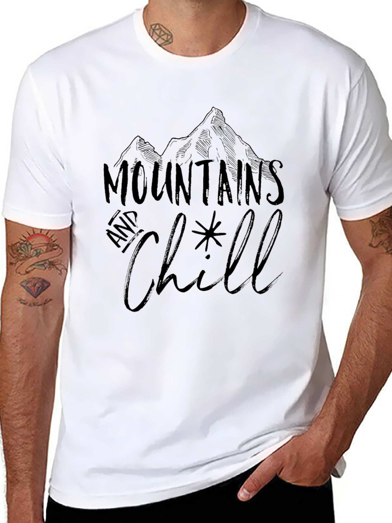 Mountains and Chill Graphic T-Shirt