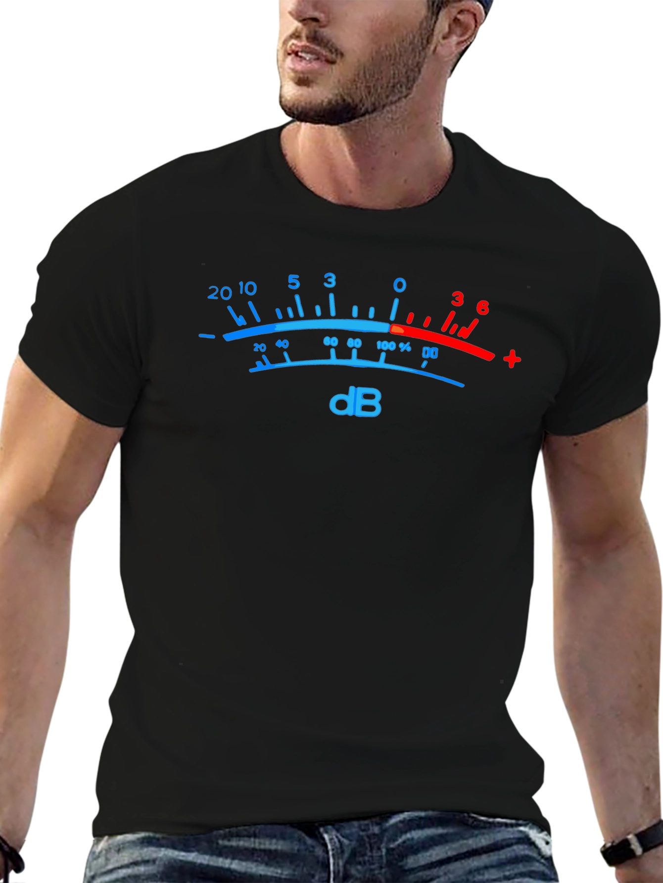 dB Meter Graphic Tee - Musician Audio Shirt