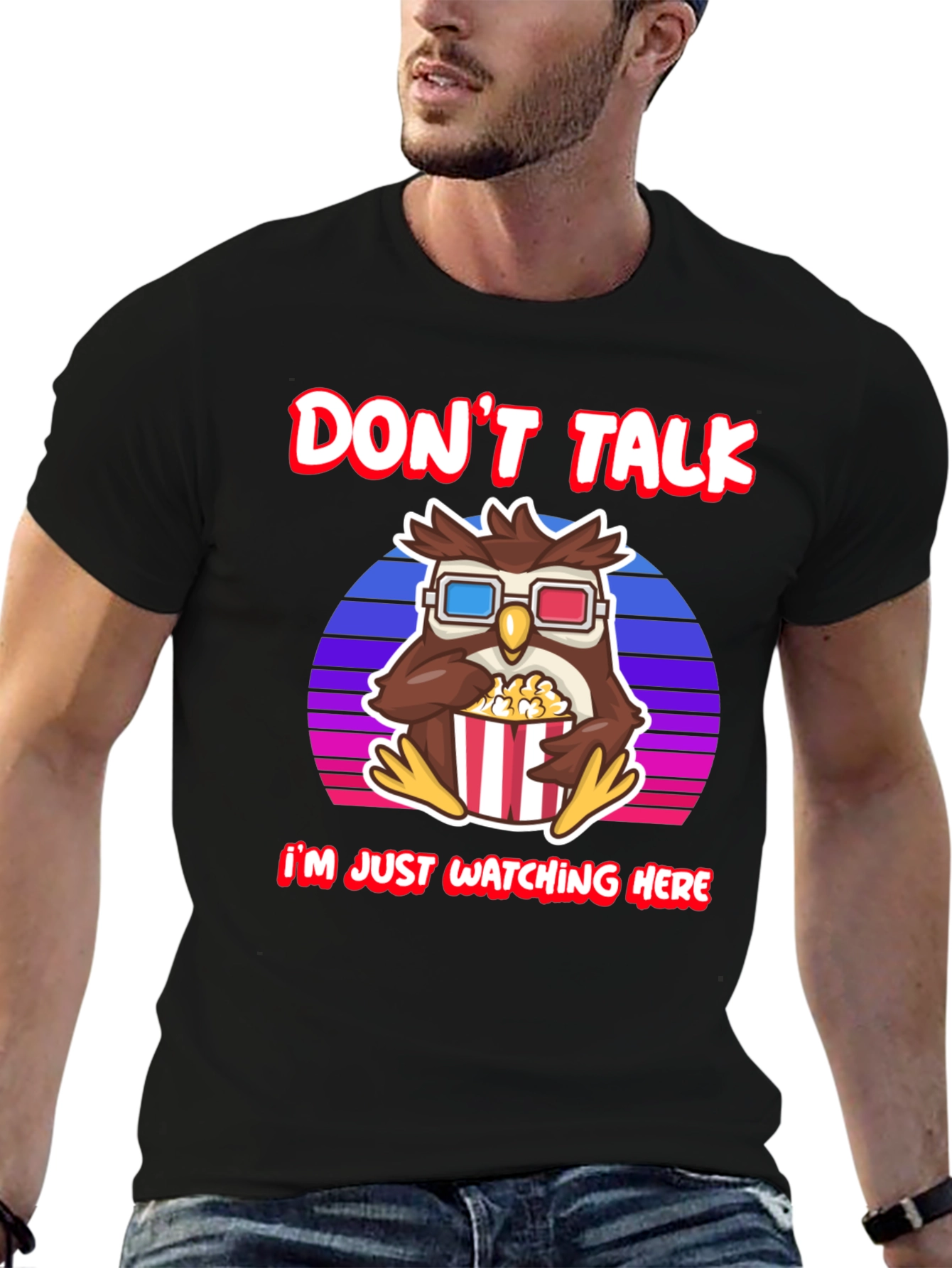 Dont Talk Watching Here Owl T-Shirt