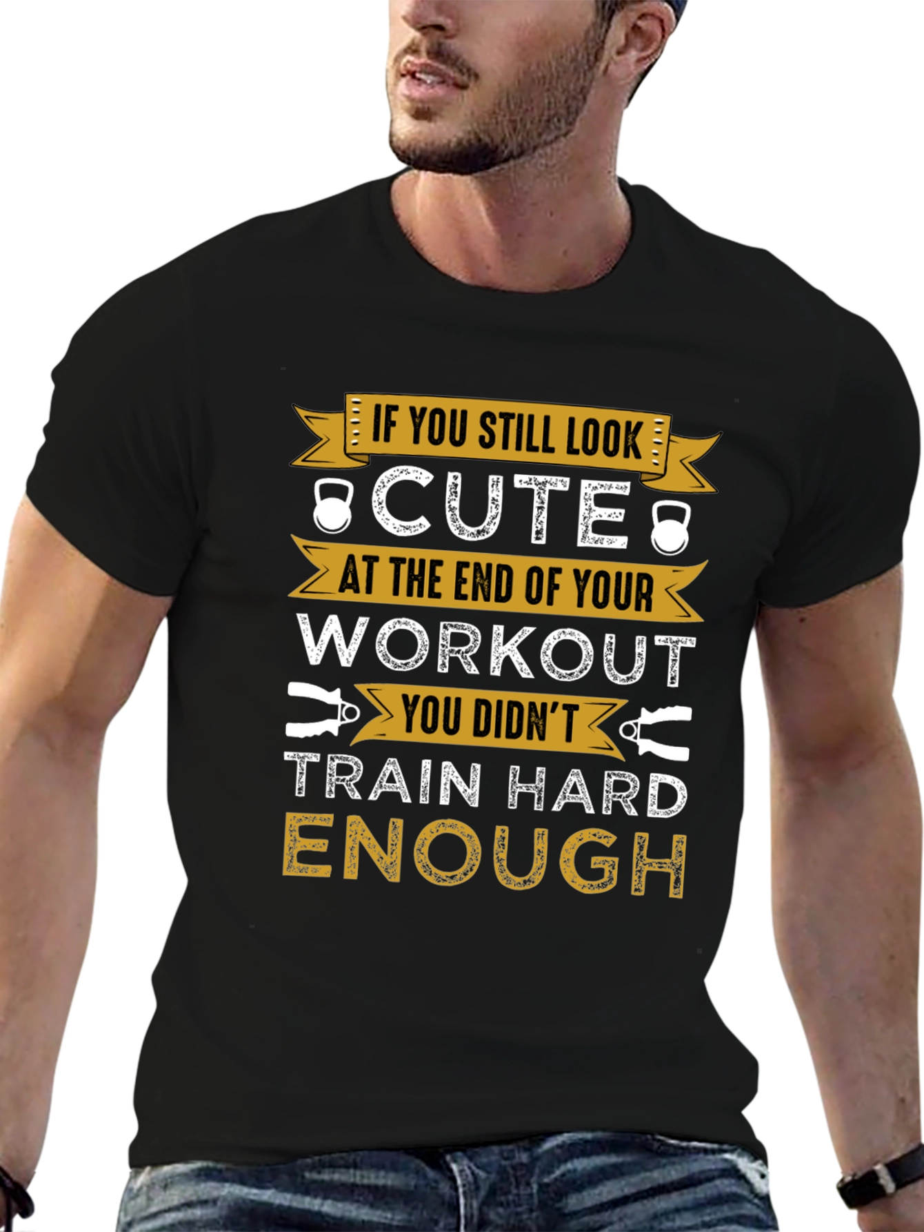 Workout T-Shirt - Train Hard Enough