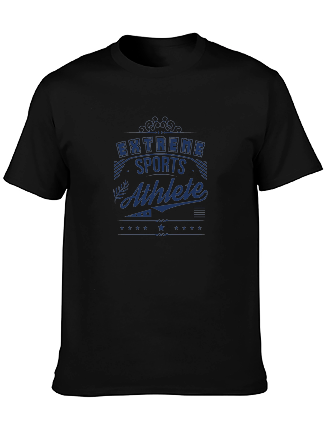 Extreme Sports Athlete Black Graphic T-Shirt