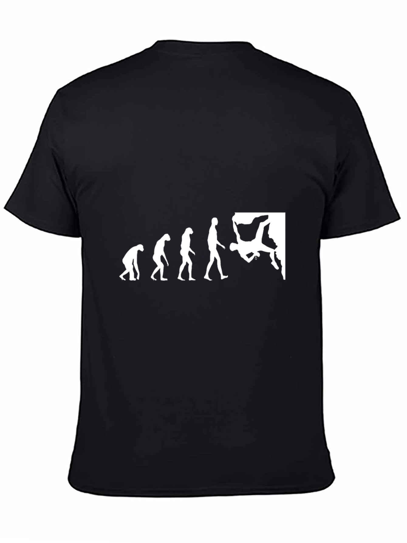 Climbing Evolution Graphic Tee - Black Cotton
