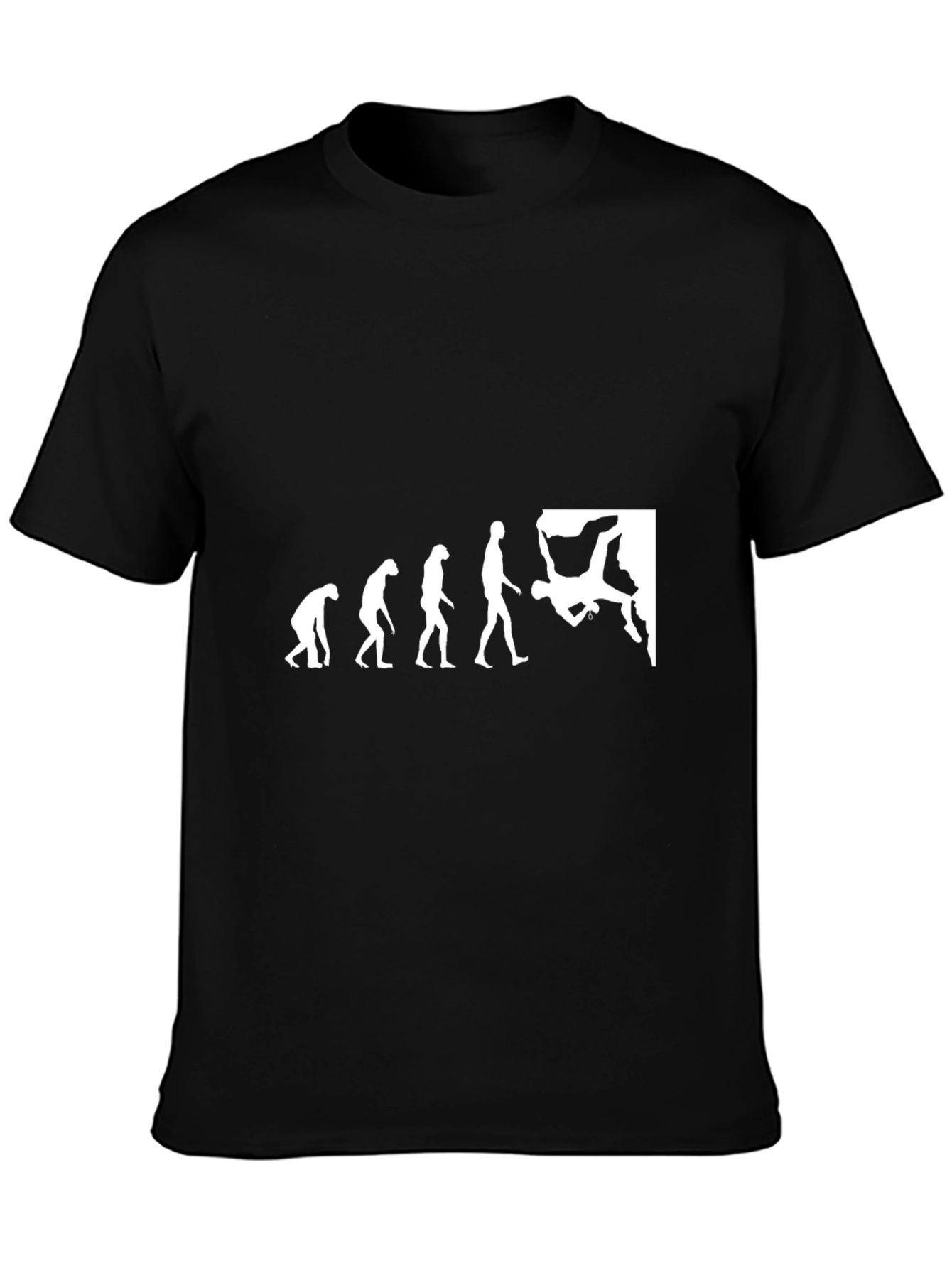 Climbing Evolution Graphic Tee - Black Cotton